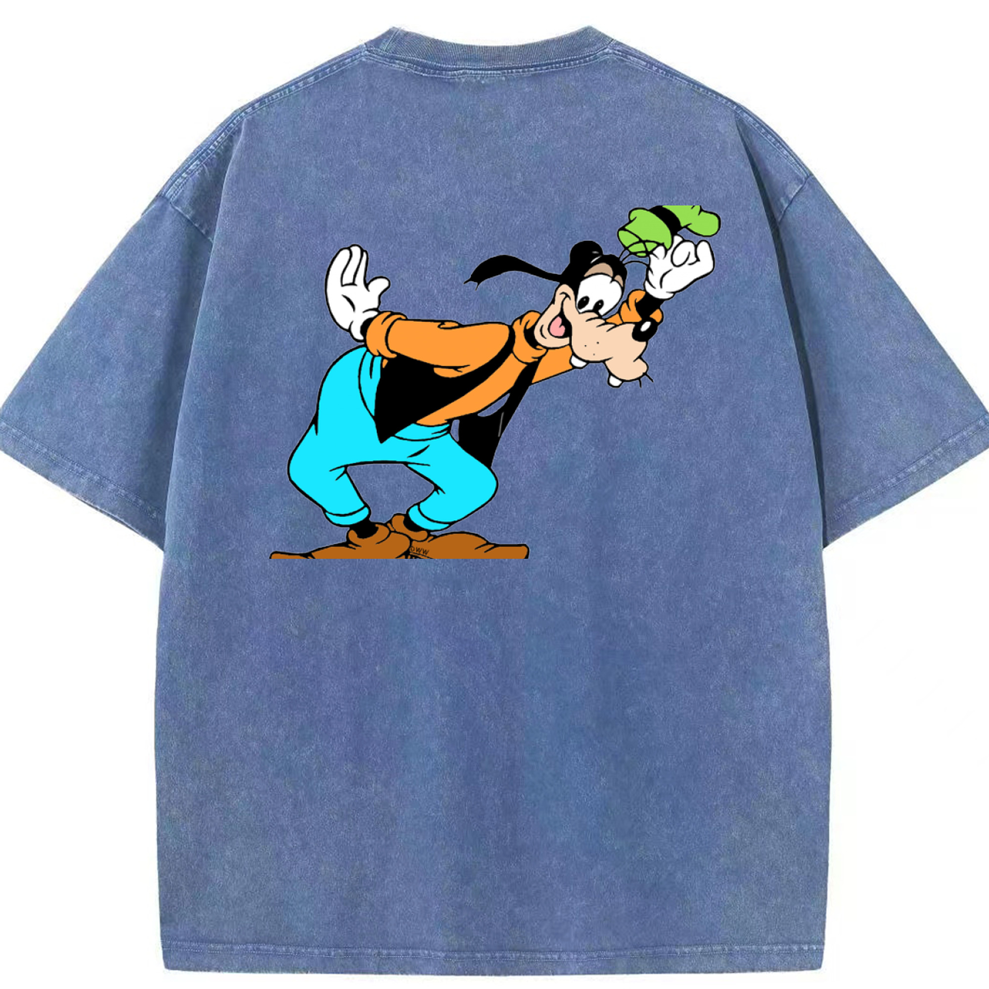 （画像用） ミッキーマウス Mickey Mouse 綿100% ヴィンテージ風 半袖Tシャツ（背面プリント）