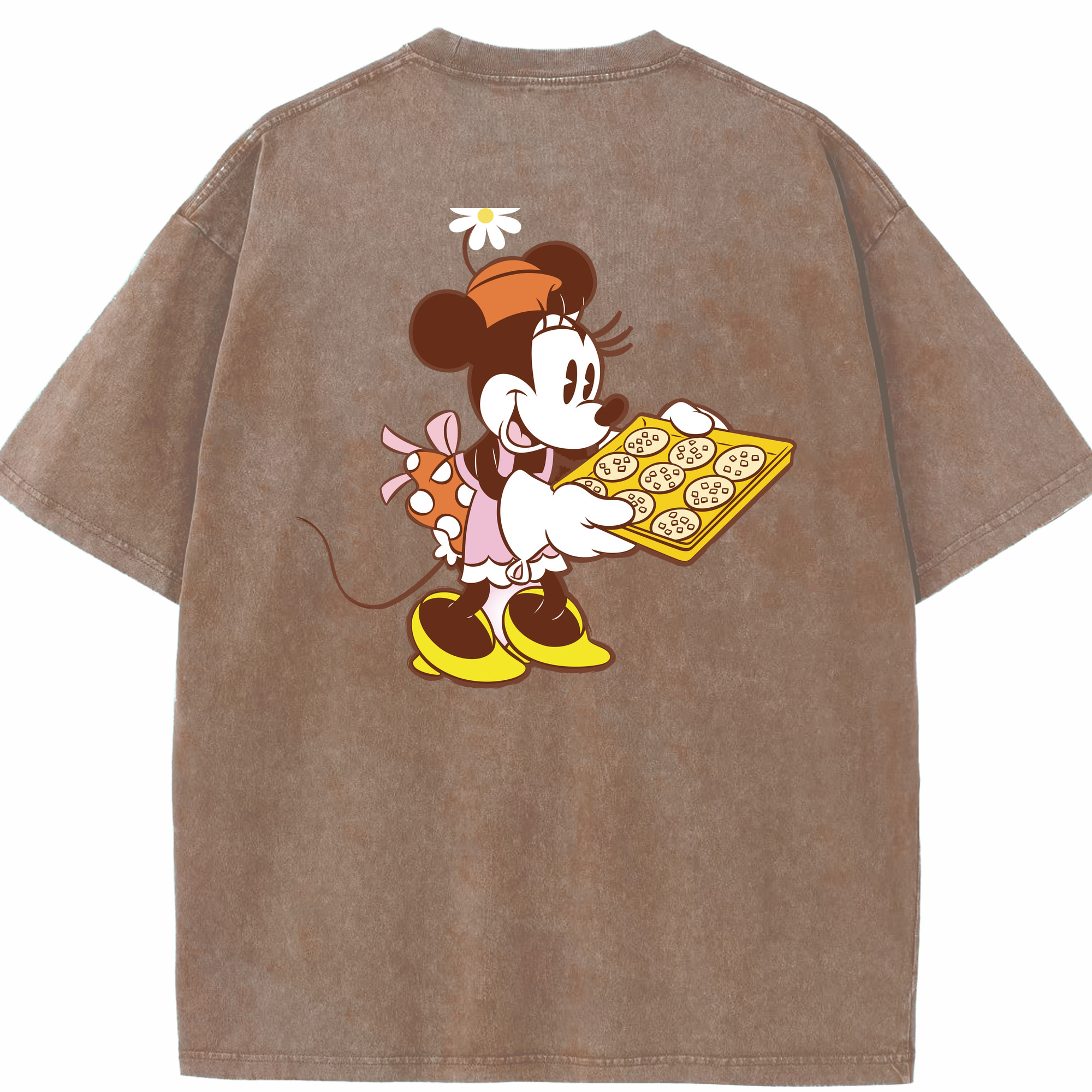（画像用） ミッキーマウス Mickey Mouse 綿100% ヴィンテージ風 半袖Tシャツ（背面プリント）