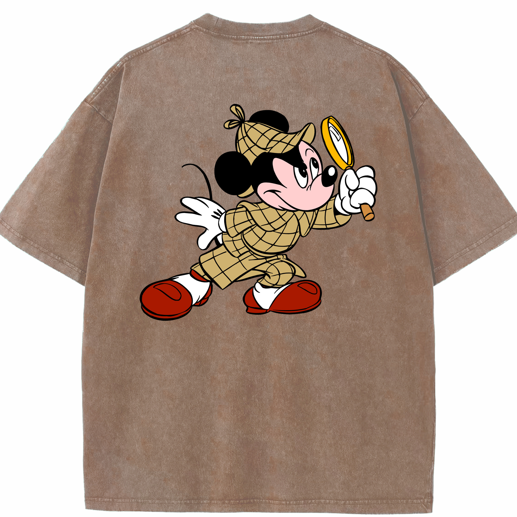 （画像用） ミッキーマウス Mickey Mouse 綿100% ヴィンテージ風 半袖Tシャツ（背面プリント）