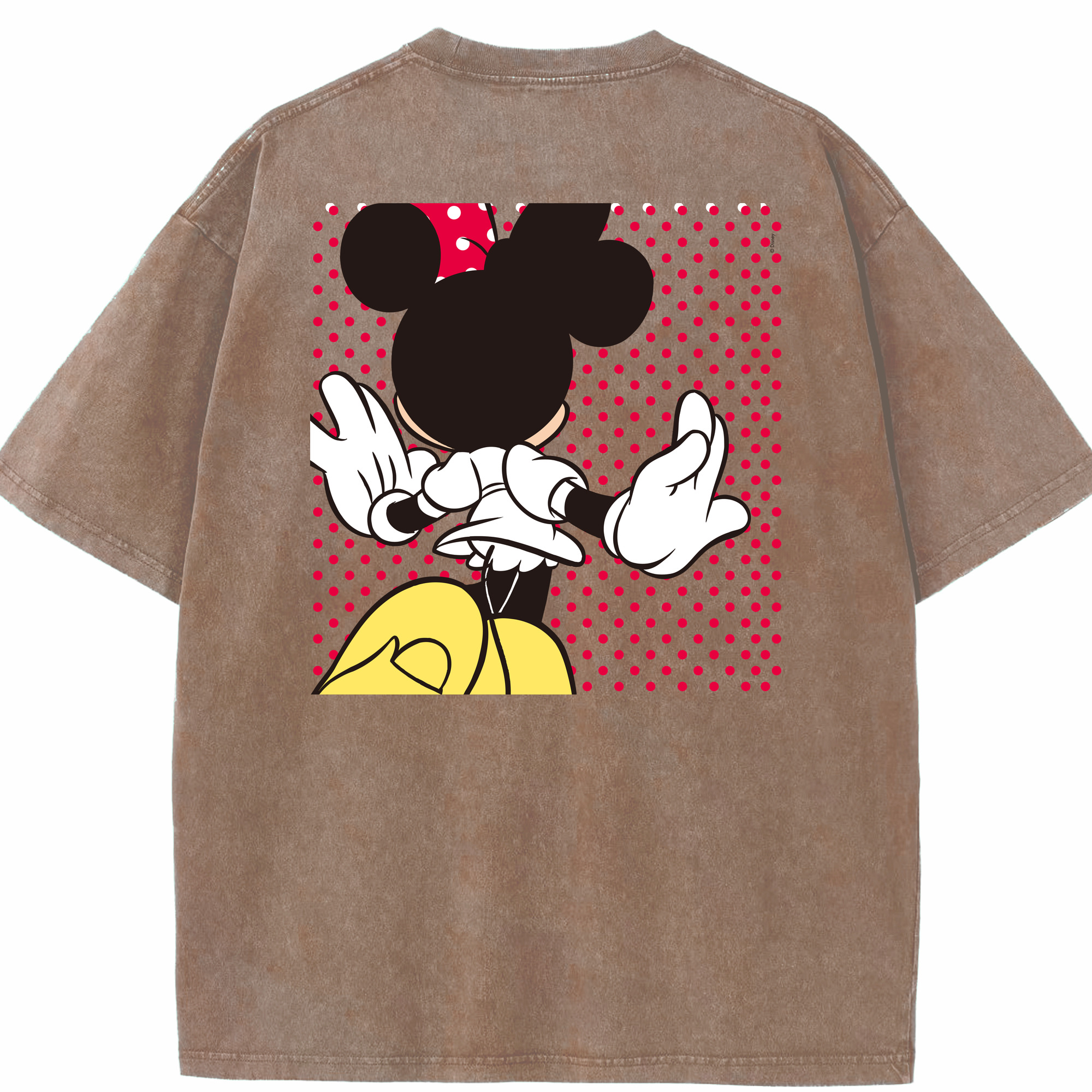 （画像用） ミッキーマウス Mickey Mouse 綿100% ヴィンテージ風 半袖Tシャツ（背面プリント）