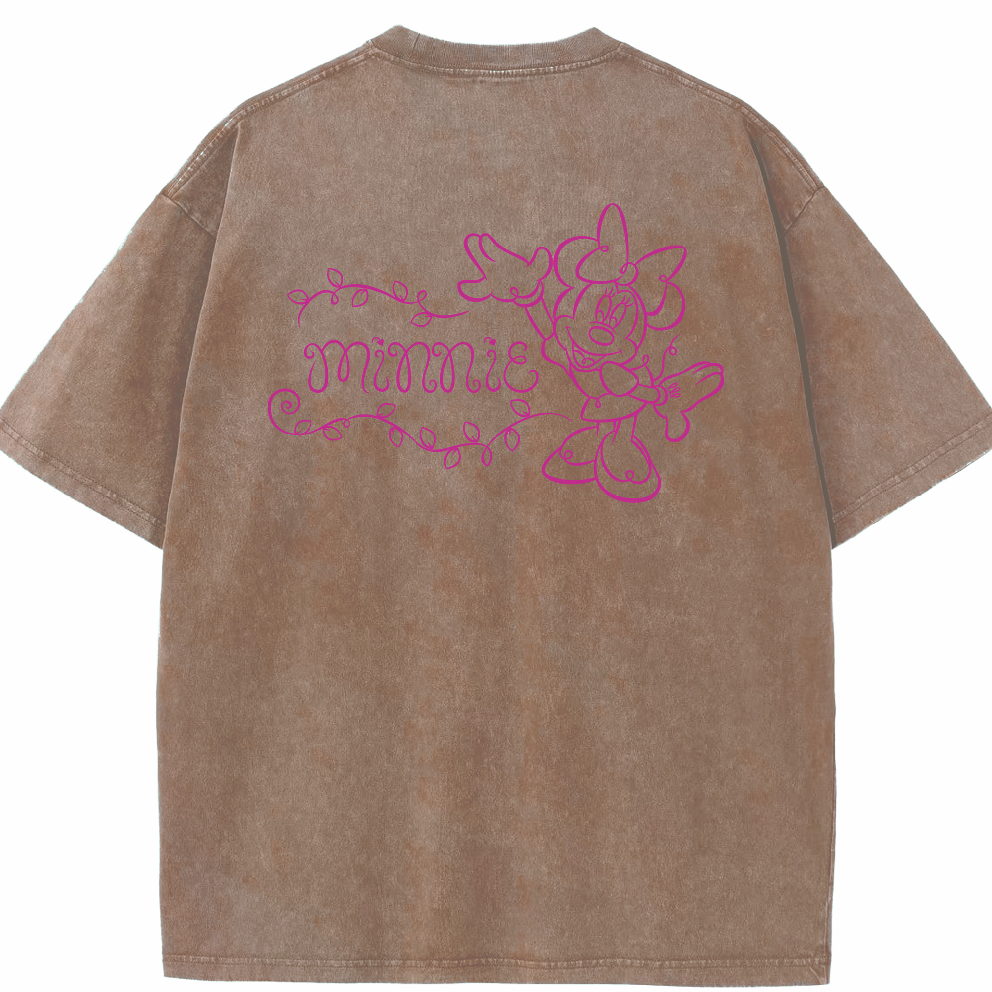 （画像用） ミッキーマウス Mickey Mouse 綿100% ヴィンテージ風 半袖Tシャツ（背面プリント）