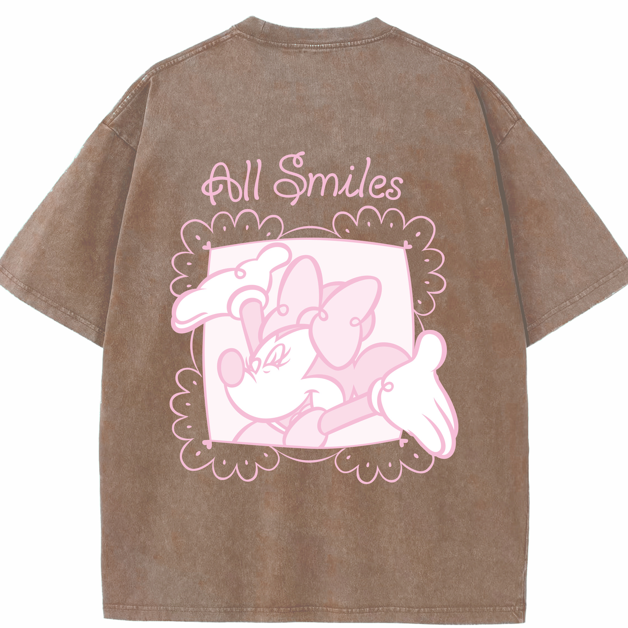 （画像用） ミッキーマウス Mickey Mouse 綿100% ヴィンテージ風 半袖Tシャツ（背面プリント）