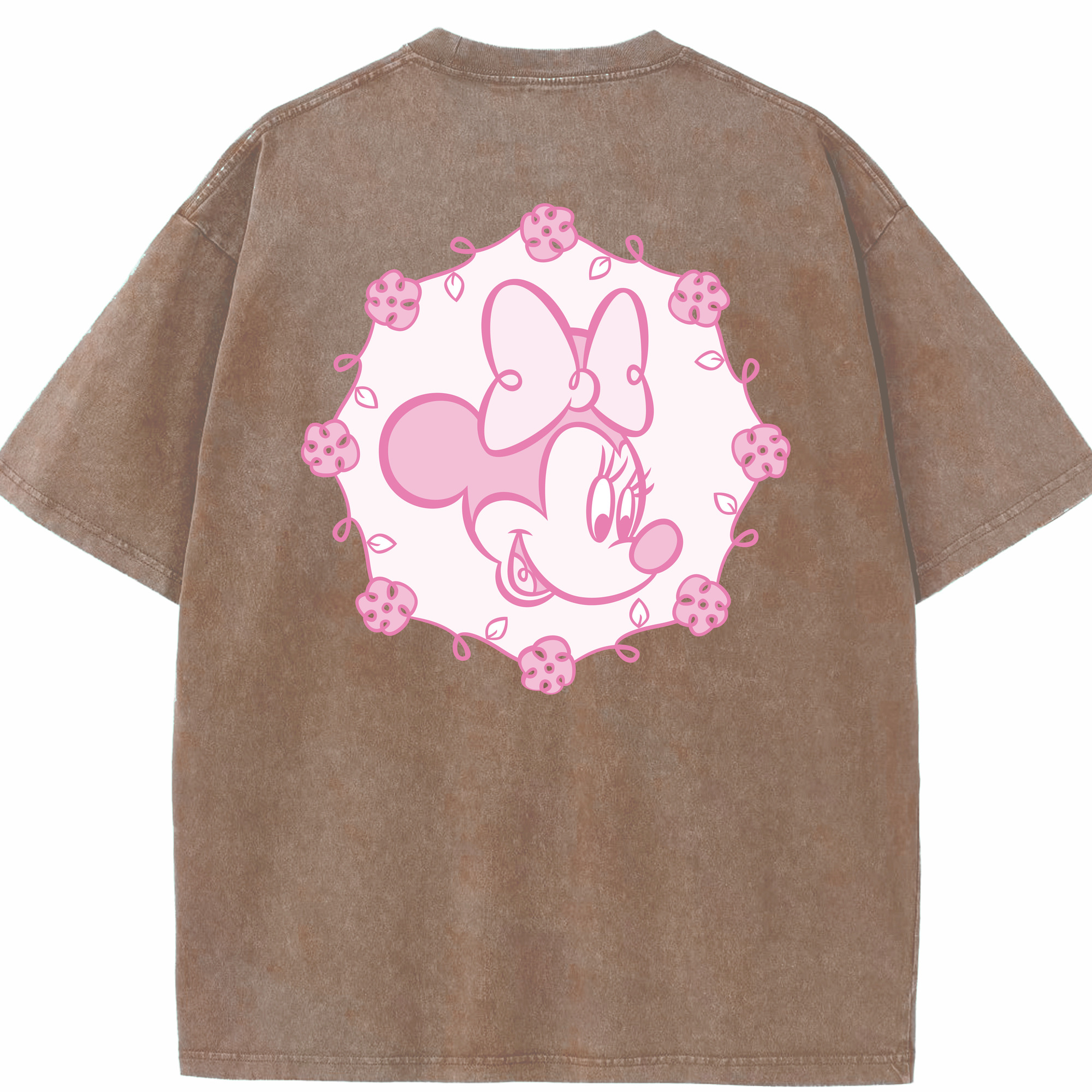 （画像用） ミッキーマウス Mickey Mouse 綿100% ヴィンテージ風 半袖Tシャツ（背面プリント）