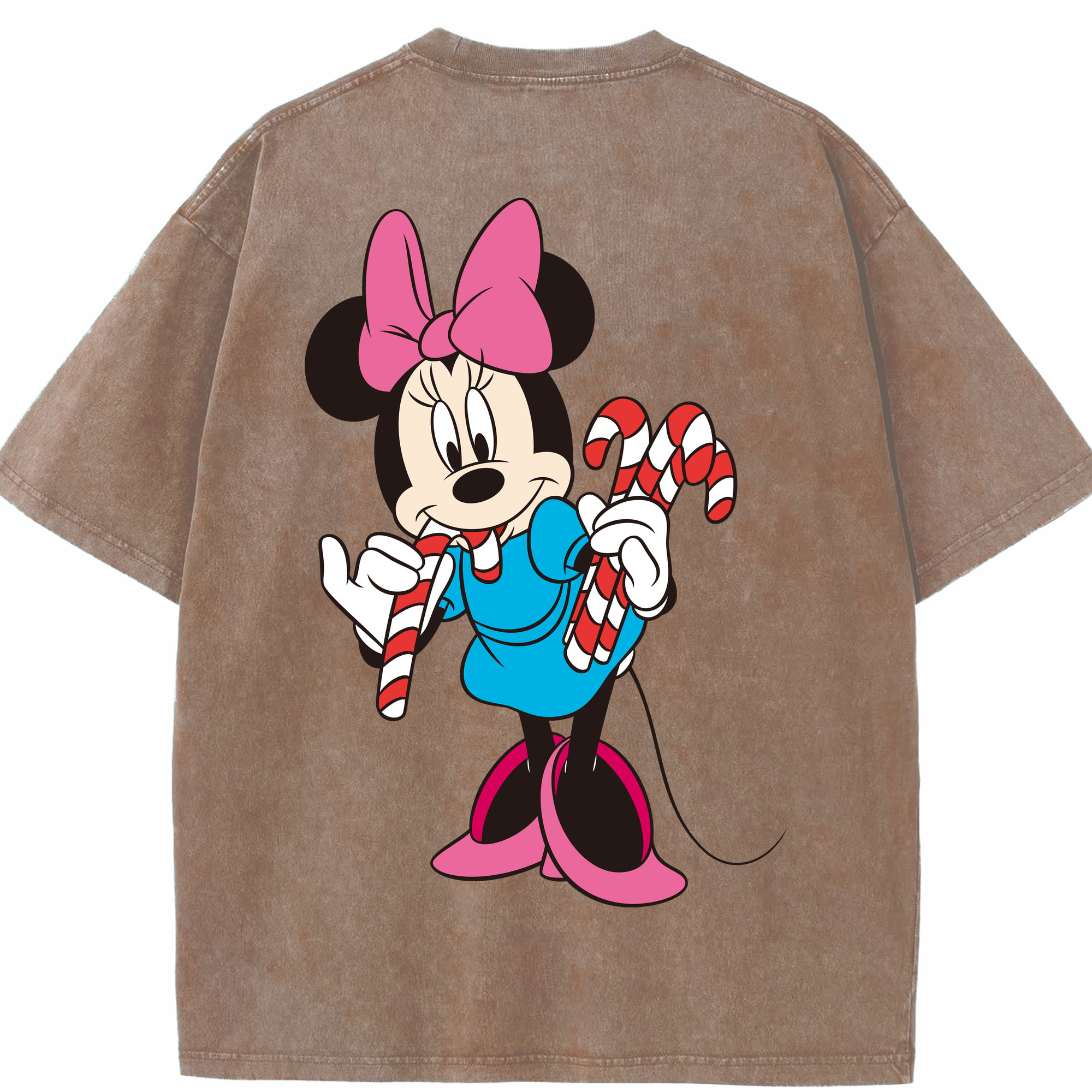 （画像用） ミッキーマウス Mickey Mouse 綿100% ヴィンテージ風 半袖Tシャツ（背面プリント）