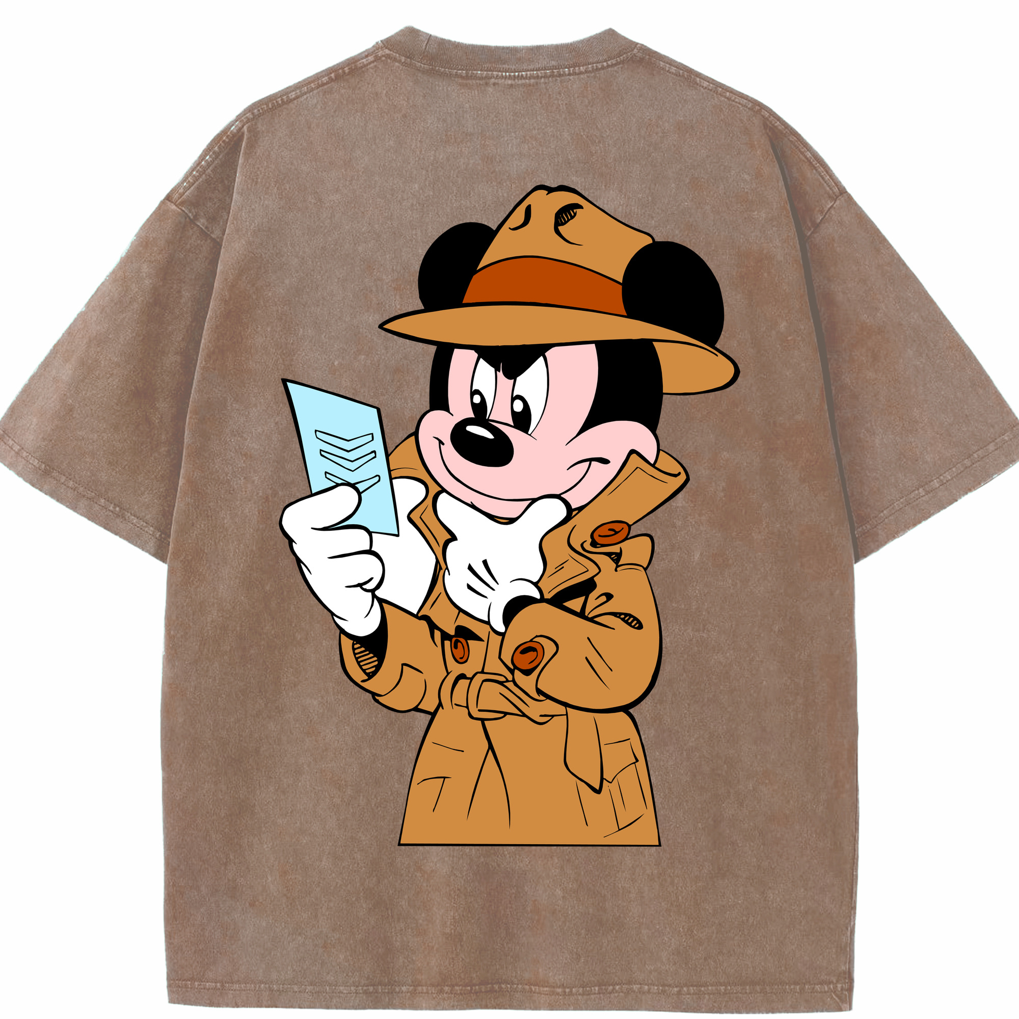 （画像用） ミッキーマウス Mickey Mouse 綿100% ヴィンテージ風 半袖Tシャツ（背面プリント）
