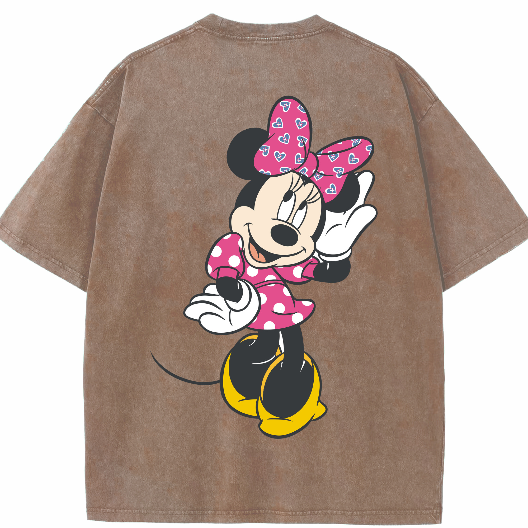（画像用） ミッキーマウス Mickey Mouse 綿100% ヴィンテージ風 半袖Tシャツ（背面プリント）