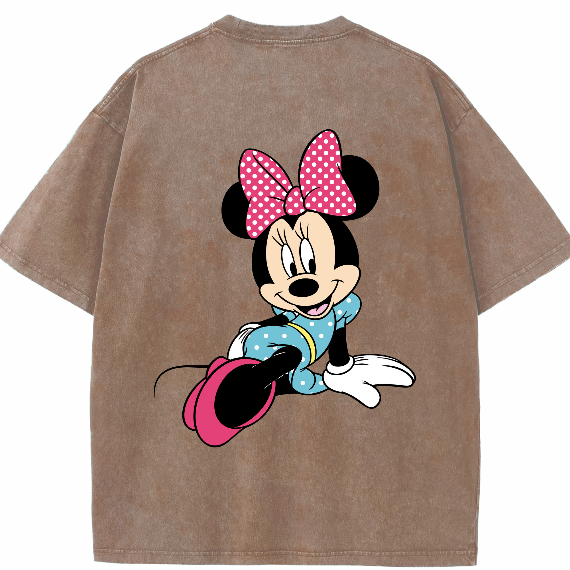 （画像用） ミッキーマウス Mickey Mouse 綿100% ヴィンテージ風 半袖Tシャツ（背面プリント）
