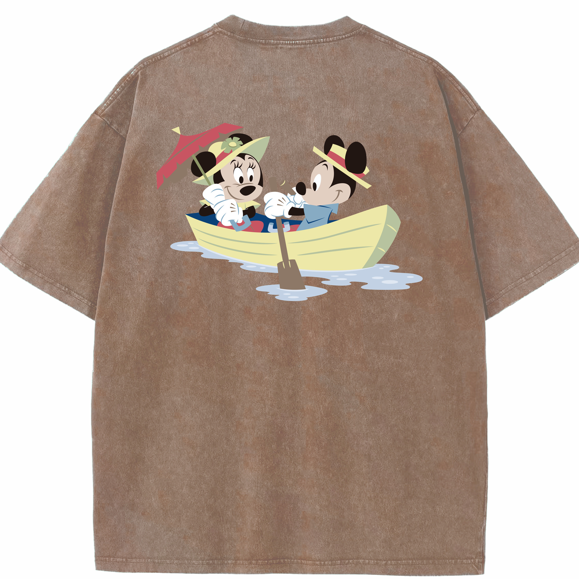 （画像用） ミッキーマウス Mickey Mouse 綿100% ヴィンテージ風 半袖Tシャツ（背面プリント）