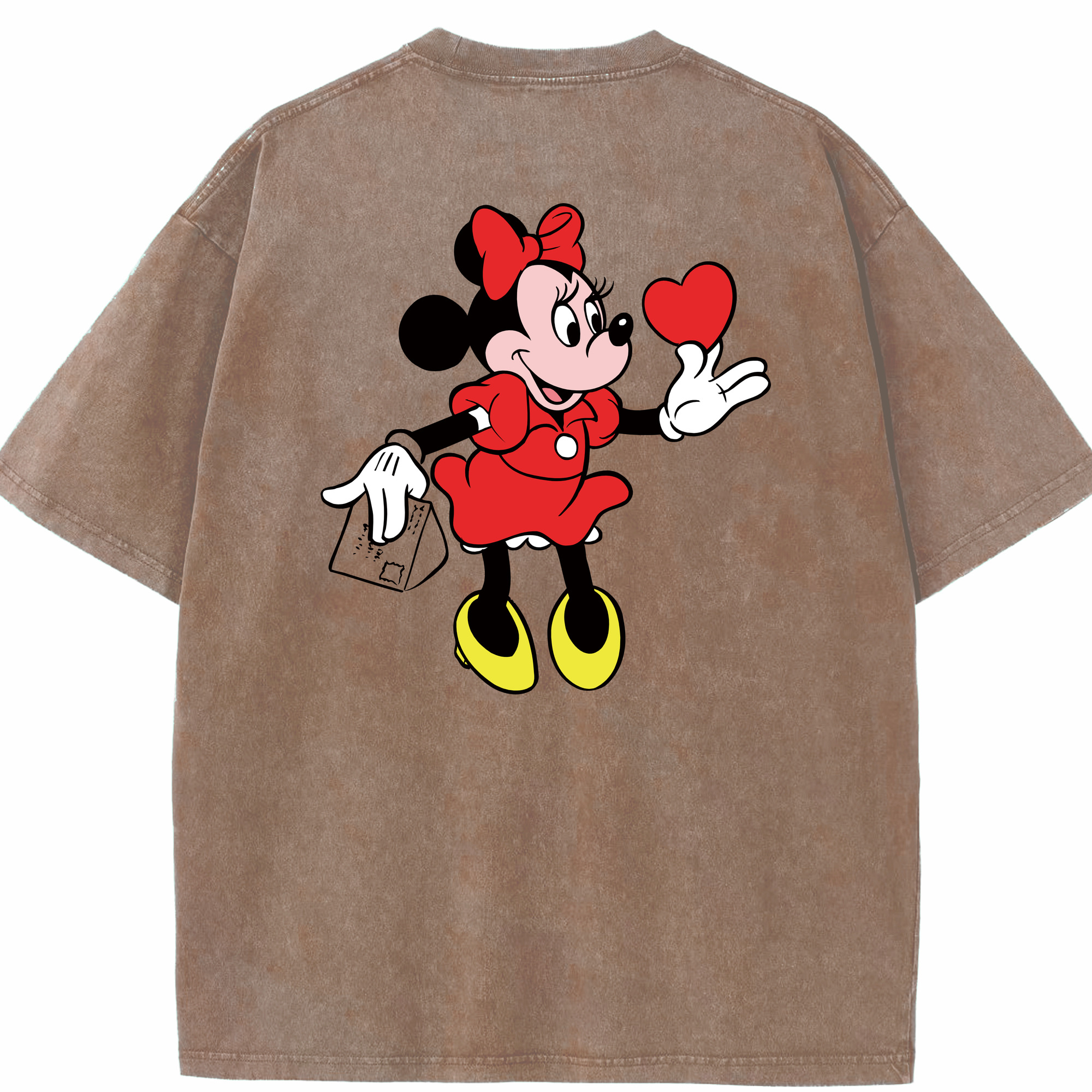 （画像用） ミッキーマウス Mickey Mouse 綿100% ヴィンテージ風 半袖Tシャツ（背面プリント）