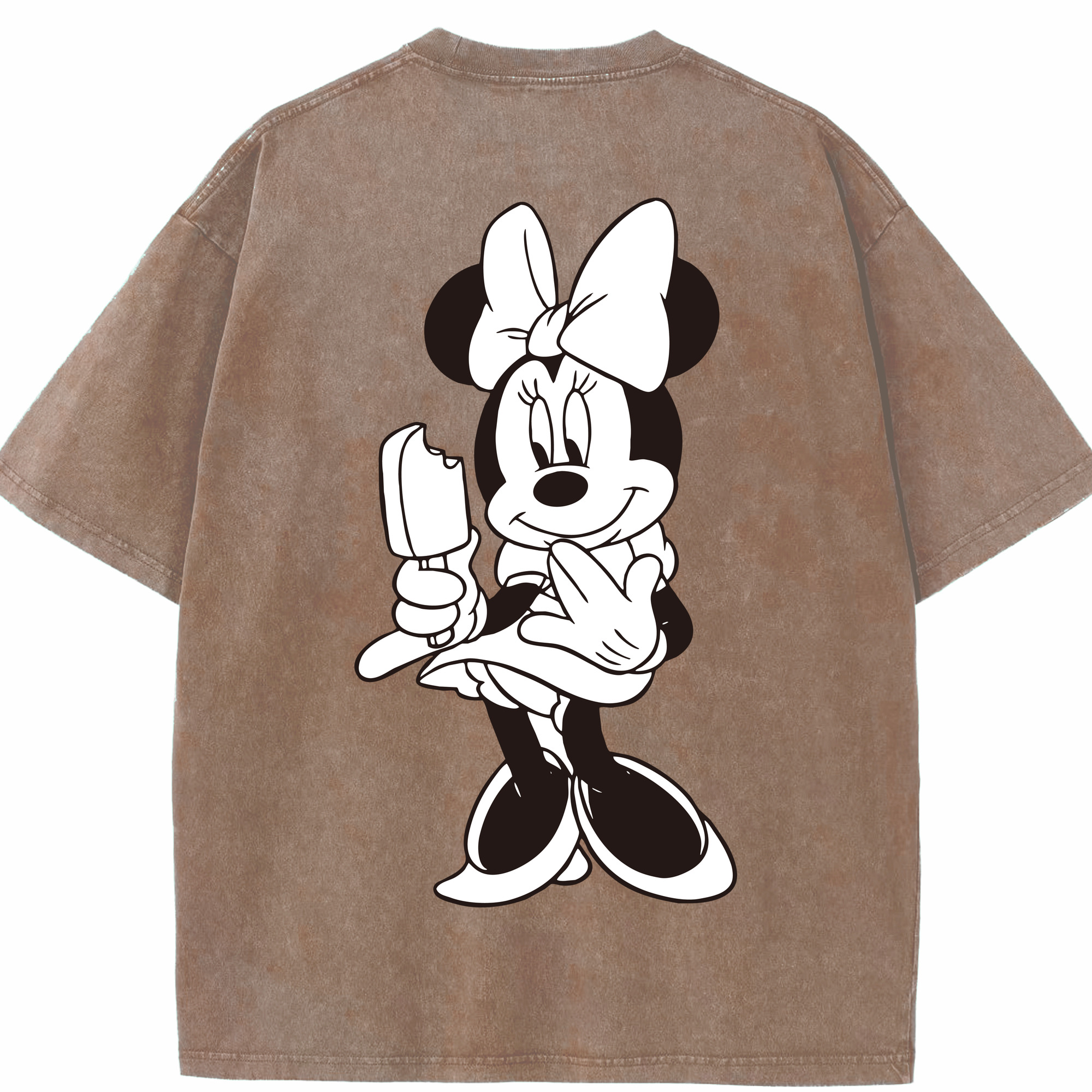 （画像用） ミッキーマウス Mickey Mouse 綿100% ヴィンテージ風 半袖Tシャツ（背面プリント）