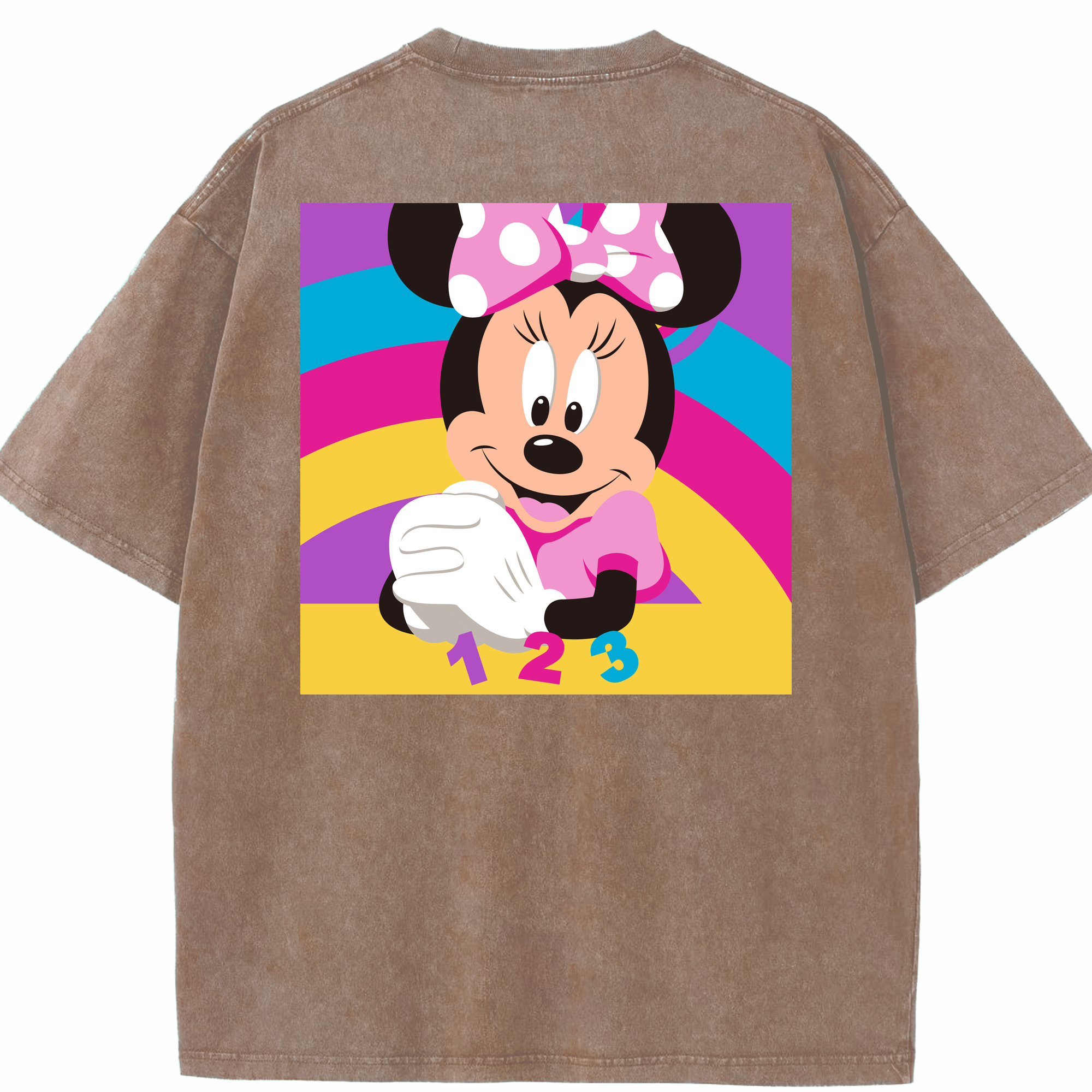 （画像用） ミッキーマウス Mickey Mouse 綿100% ヴィンテージ風 半袖Tシャツ（背面プリント）