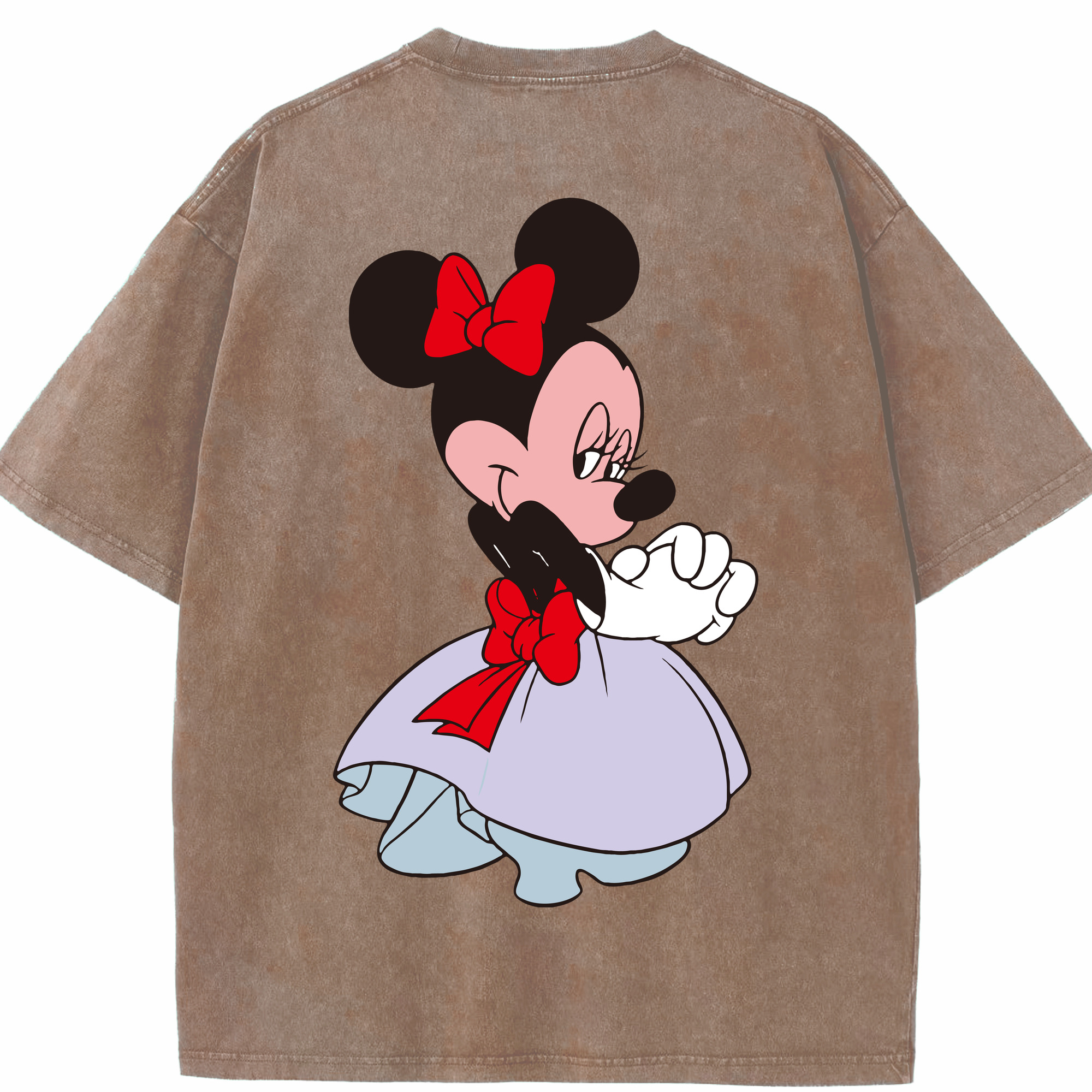 （画像用） ミッキーマウス Mickey Mouse 綿100% ヴィンテージ風 半袖Tシャツ（背面プリント）