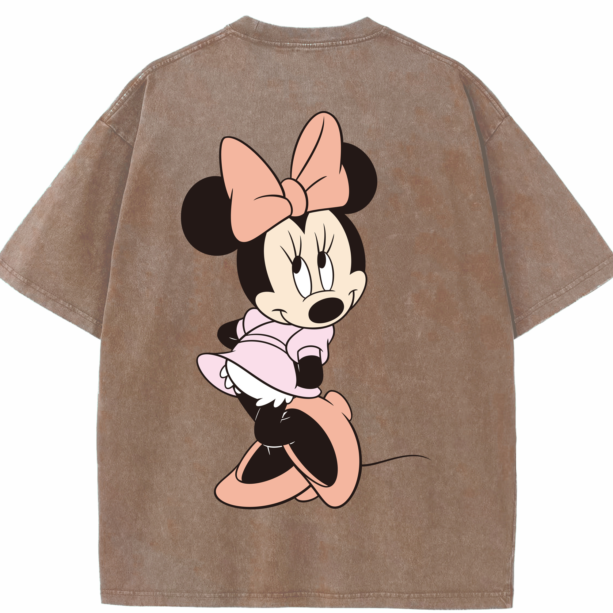 ミッキーマウス Mickey Mouse 綿100% ヴィンテージ風 半袖Tシャツ（背面プリント）