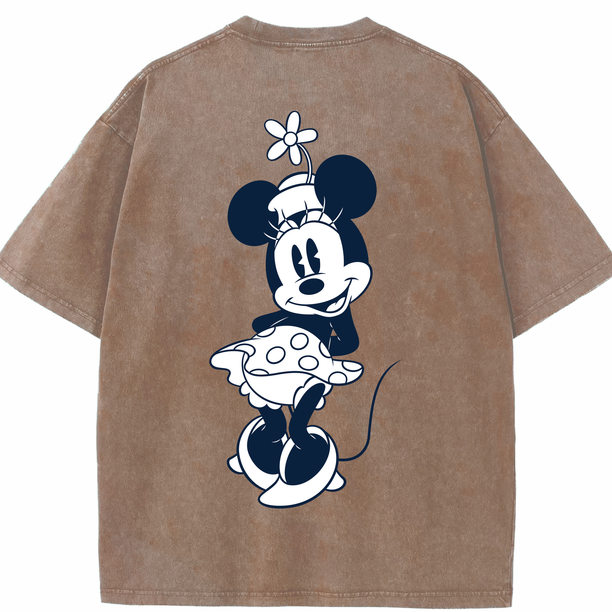（画像用） ミッキーマウス Mickey Mouse 綿100% ヴィンテージ風 半袖Tシャツ（背面プリント）