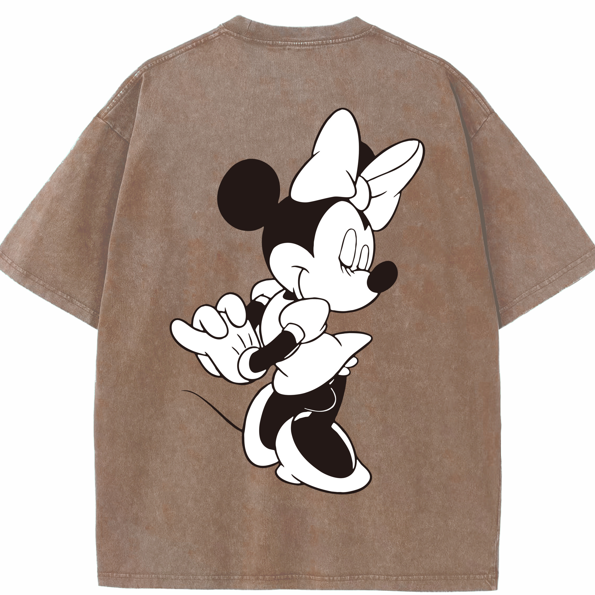（画像用） ミッキーマウス Mickey Mouse 綿100% ヴィンテージ風 半袖Tシャツ（背面プリント）