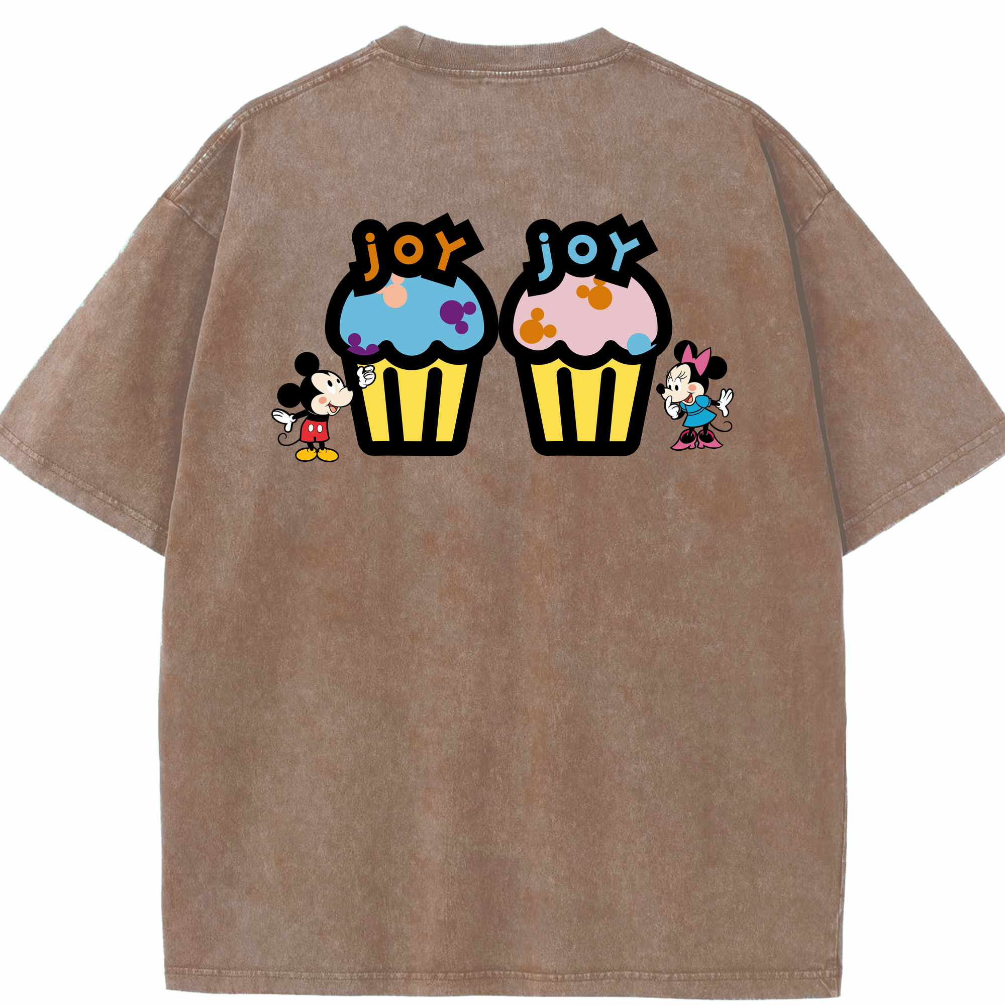 （画像用） ミッキーマウス Mickey Mouse 綿100% ヴィンテージ風 半袖Tシャツ（背面プリント）