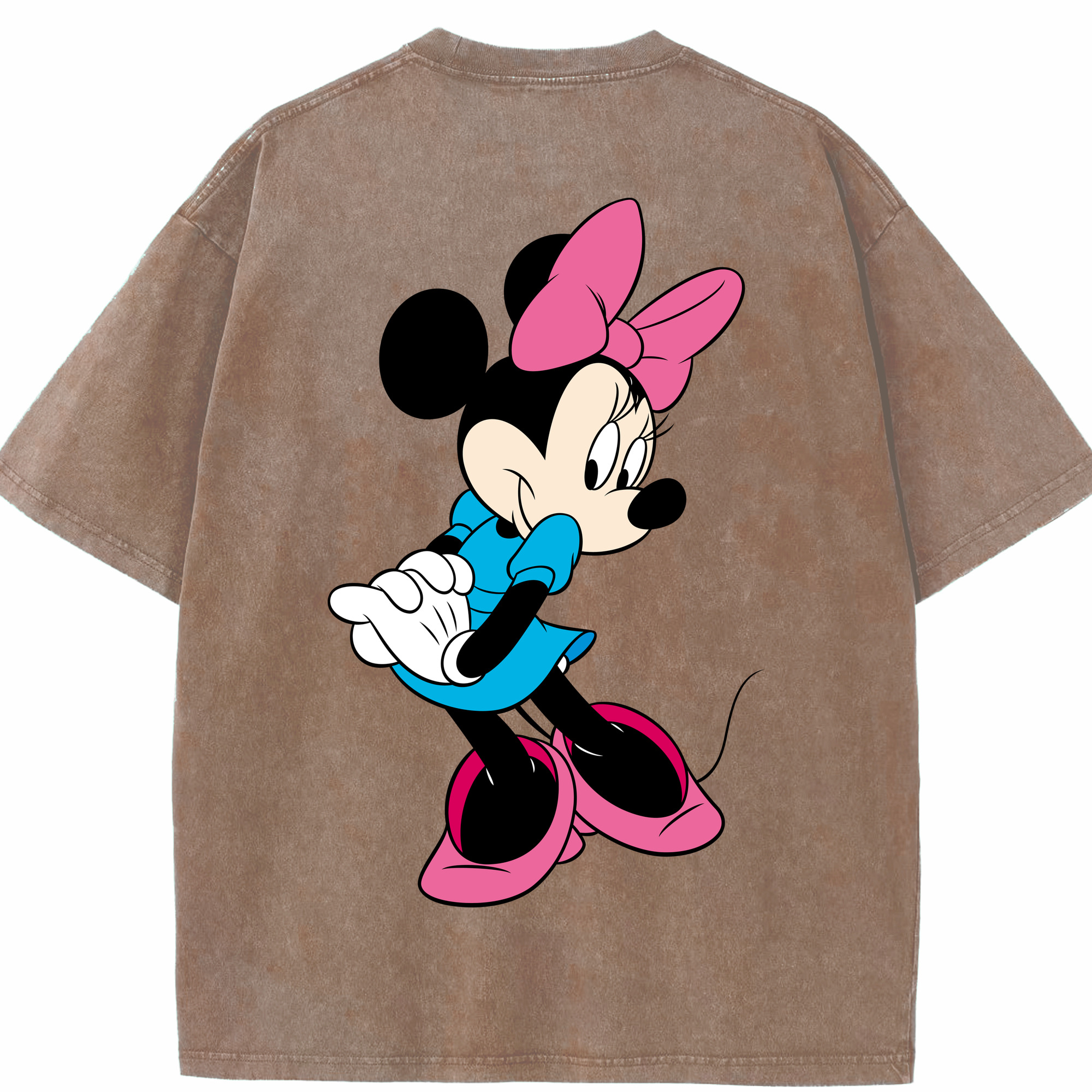 （画像用） ミッキーマウス Mickey Mouse 綿100% ヴィンテージ風 半袖Tシャツ（背面プリント）