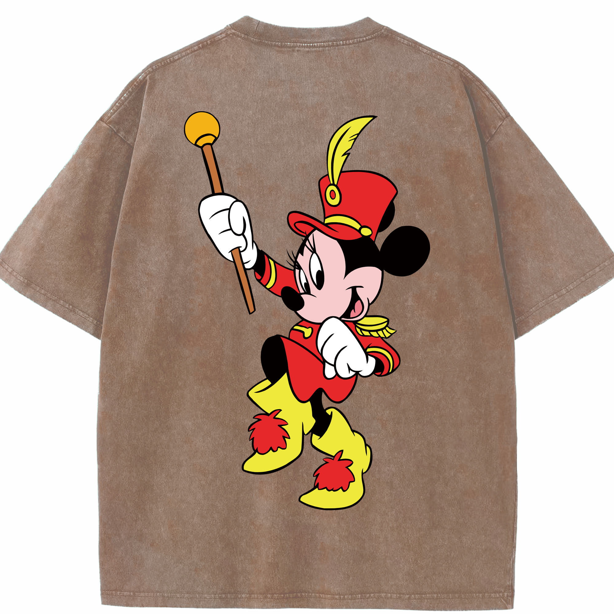 （画像用） ミッキーマウス Mickey Mouse 綿100% ヴィンテージ風 半袖Tシャツ（背面プリント）