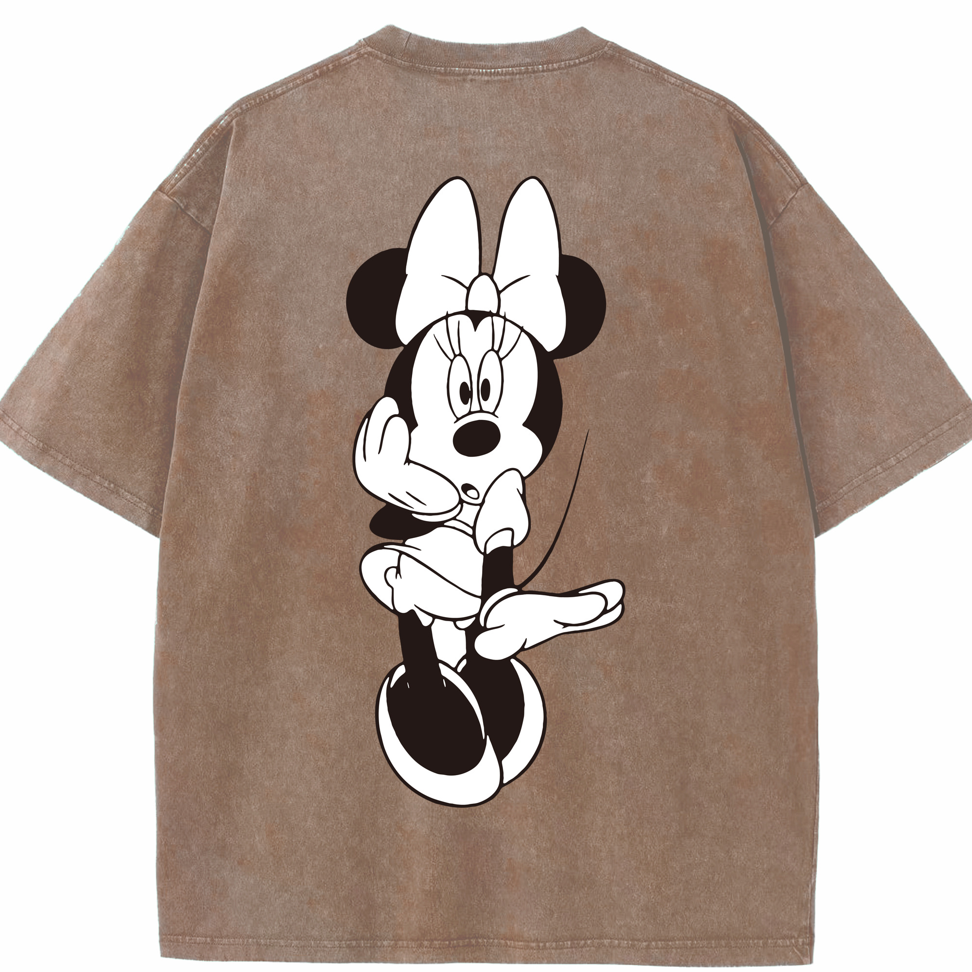 （画像用） ミッキーマウス Mickey Mouse 綿100% ヴィンテージ風 半袖Tシャツ（背面プリント）