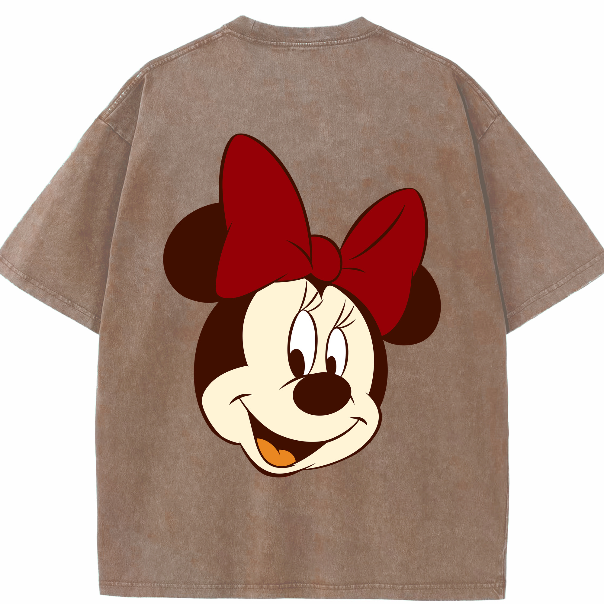 （画像用） ミッキーマウス Mickey Mouse 綿100% ヴィンテージ風 半袖Tシャツ（背面プリント）