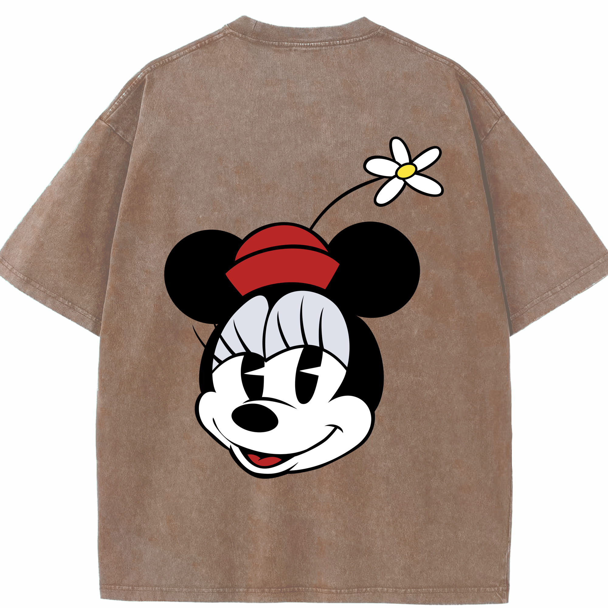 （画像用） ミッキーマウス Mickey Mouse 綿100% ヴィンテージ風 半袖Tシャツ（背面プリント）