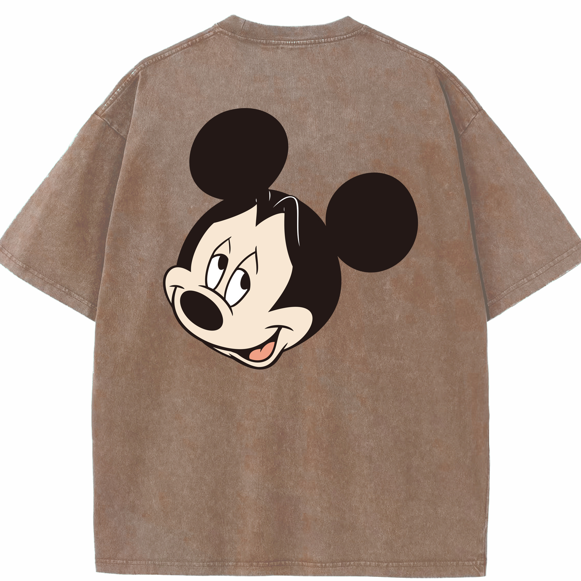 （画像用） ミッキーマウス Mickey Mouse 綿100% ヴィンテージ風 半袖Tシャツ（背面プリント）