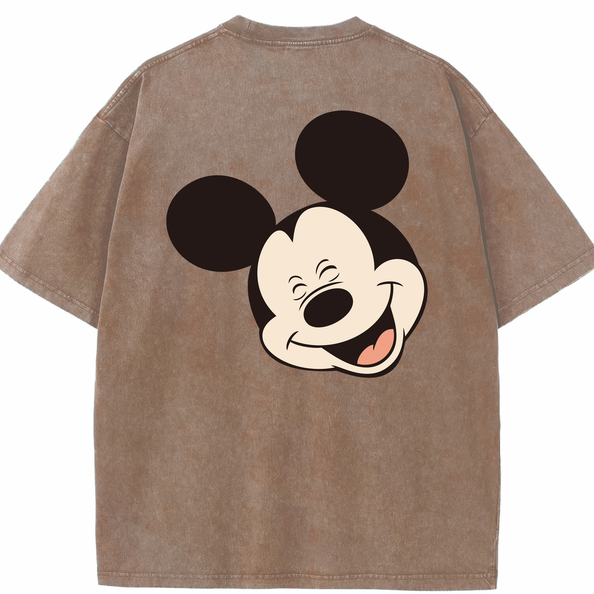 （画像用） ミッキーマウス Mickey Mouse 綿100% ヴィンテージ風 半袖Tシャツ（背面プリント）