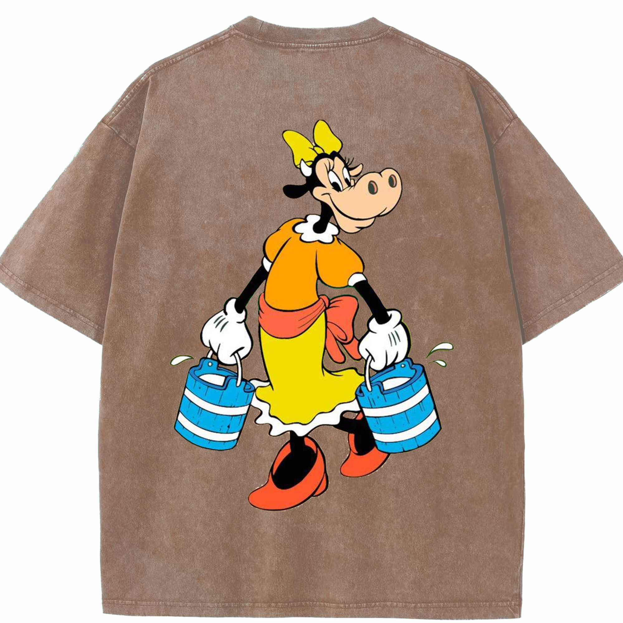 （画像用） ミッキーマウス Mickey Mouse 綿100% ヴィンテージ風 半袖Tシャツ（背面プリント）