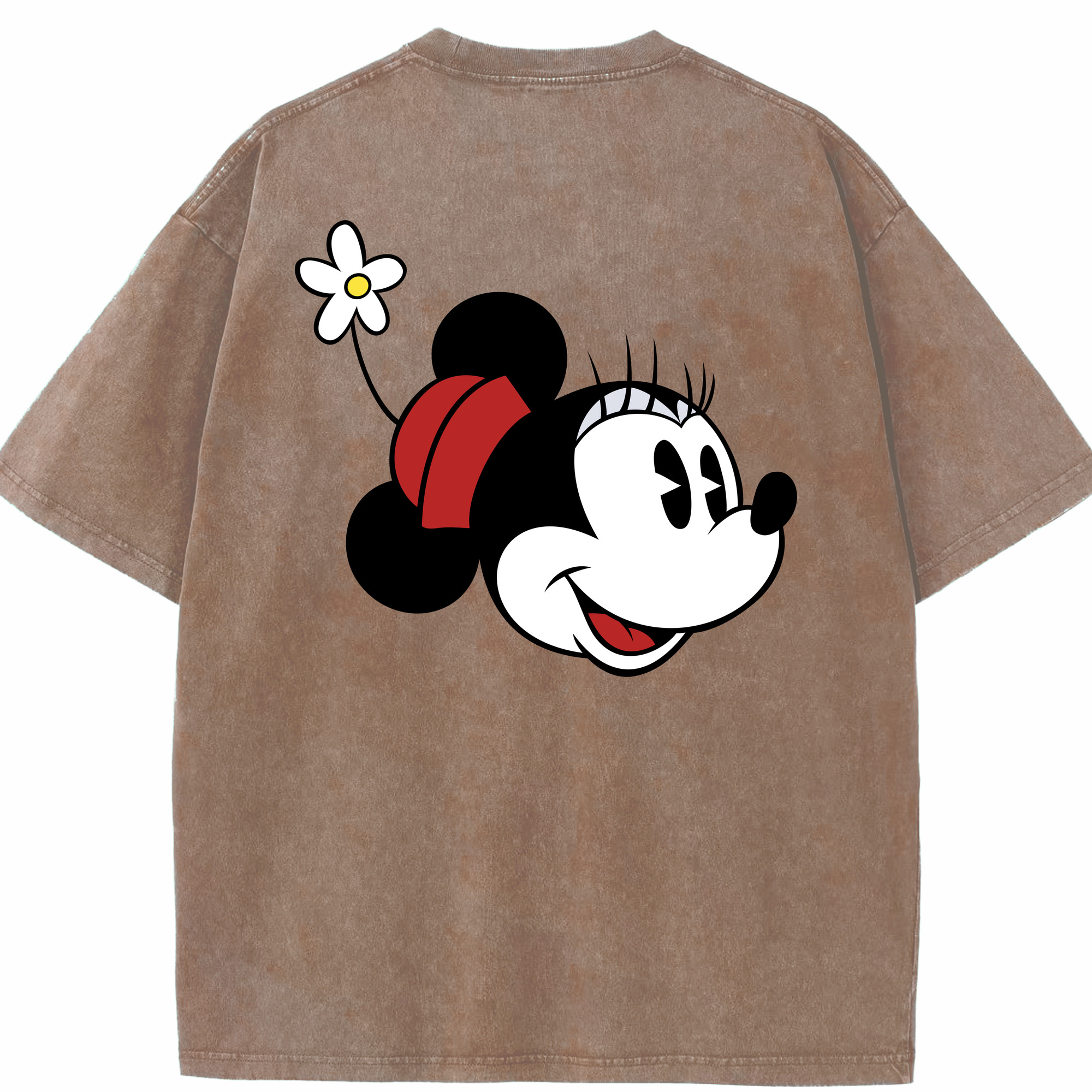 （画像用） ミッキーマウス Mickey Mouse 綿100% ヴィンテージ風 半袖Tシャツ（背面プリント）