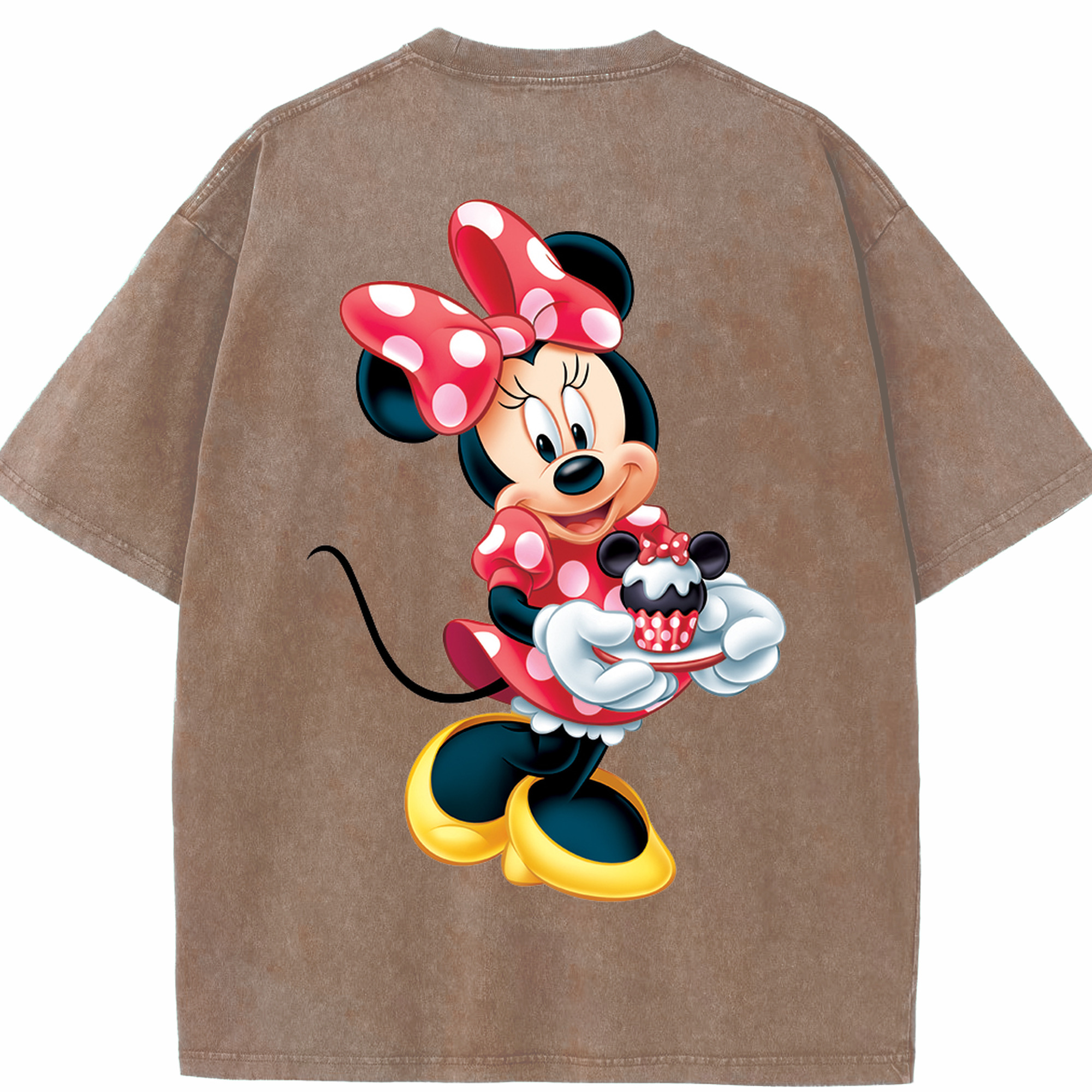（画像用） ミッキーマウス Mickey Mouse 綿100% ヴィンテージ風 半袖Tシャツ（背面プリント）