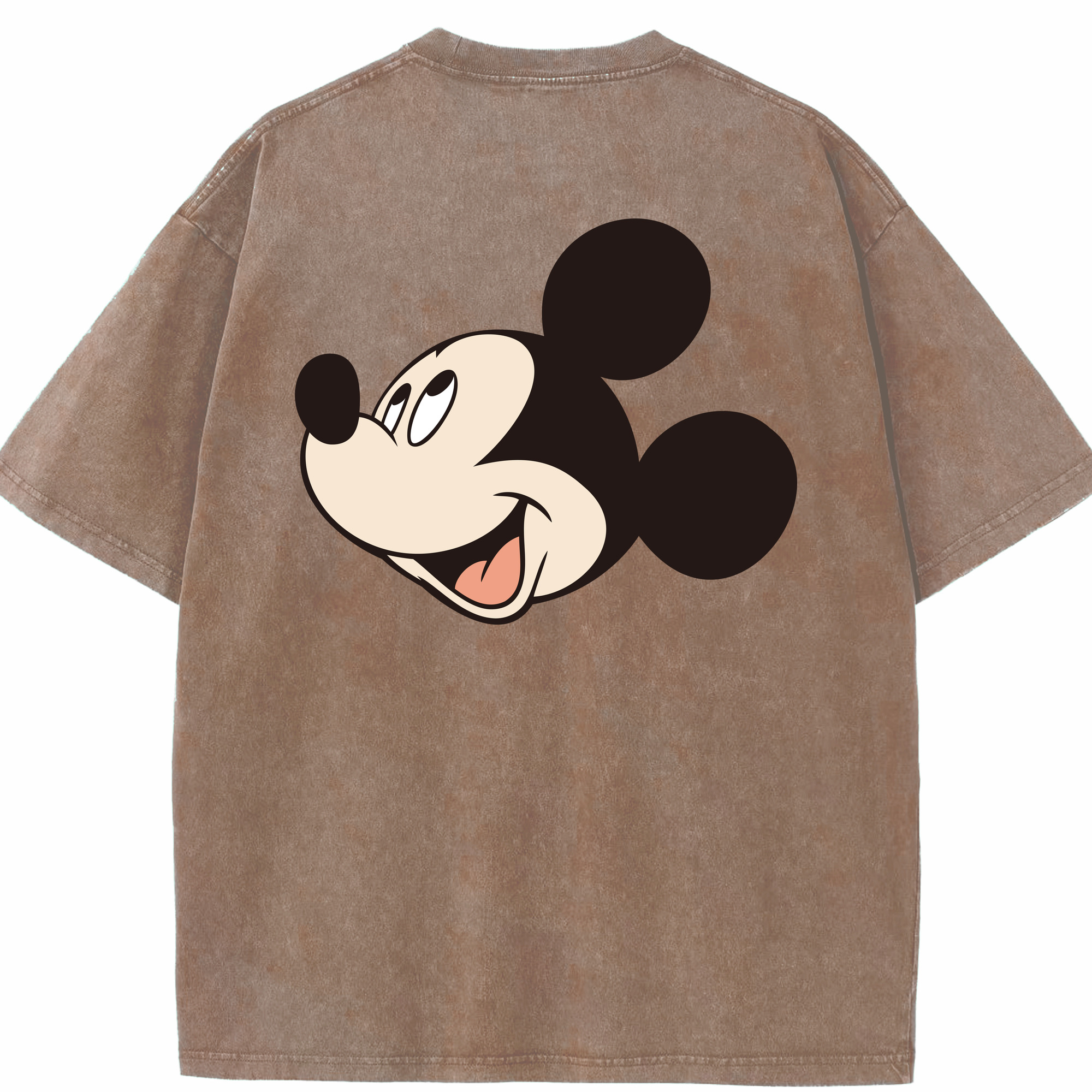 （画像用） ミッキーマウス Mickey Mouse 綿100% ヴィンテージ風 半袖Tシャツ（背面プリント）