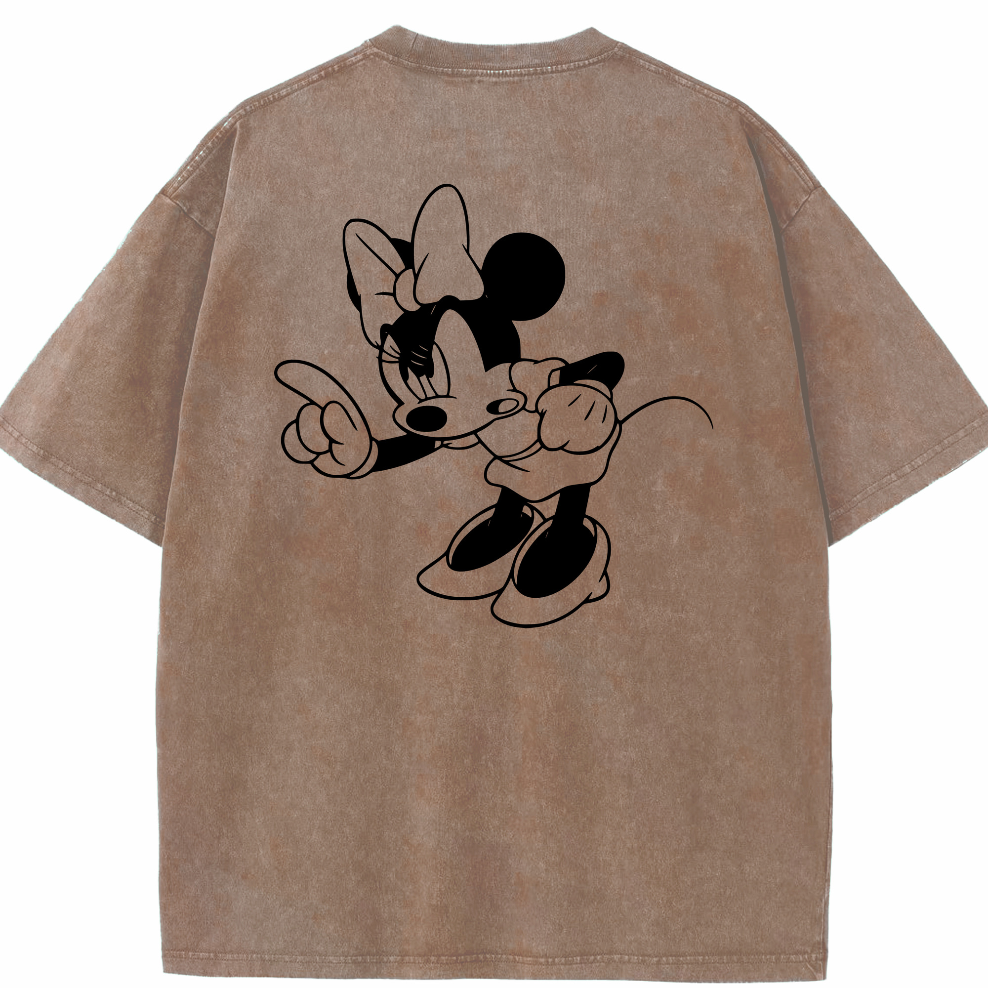 （画像用） ミッキーマウス Mickey Mouse 綿100% ヴィンテージ風 半袖Tシャツ（背面プリント）