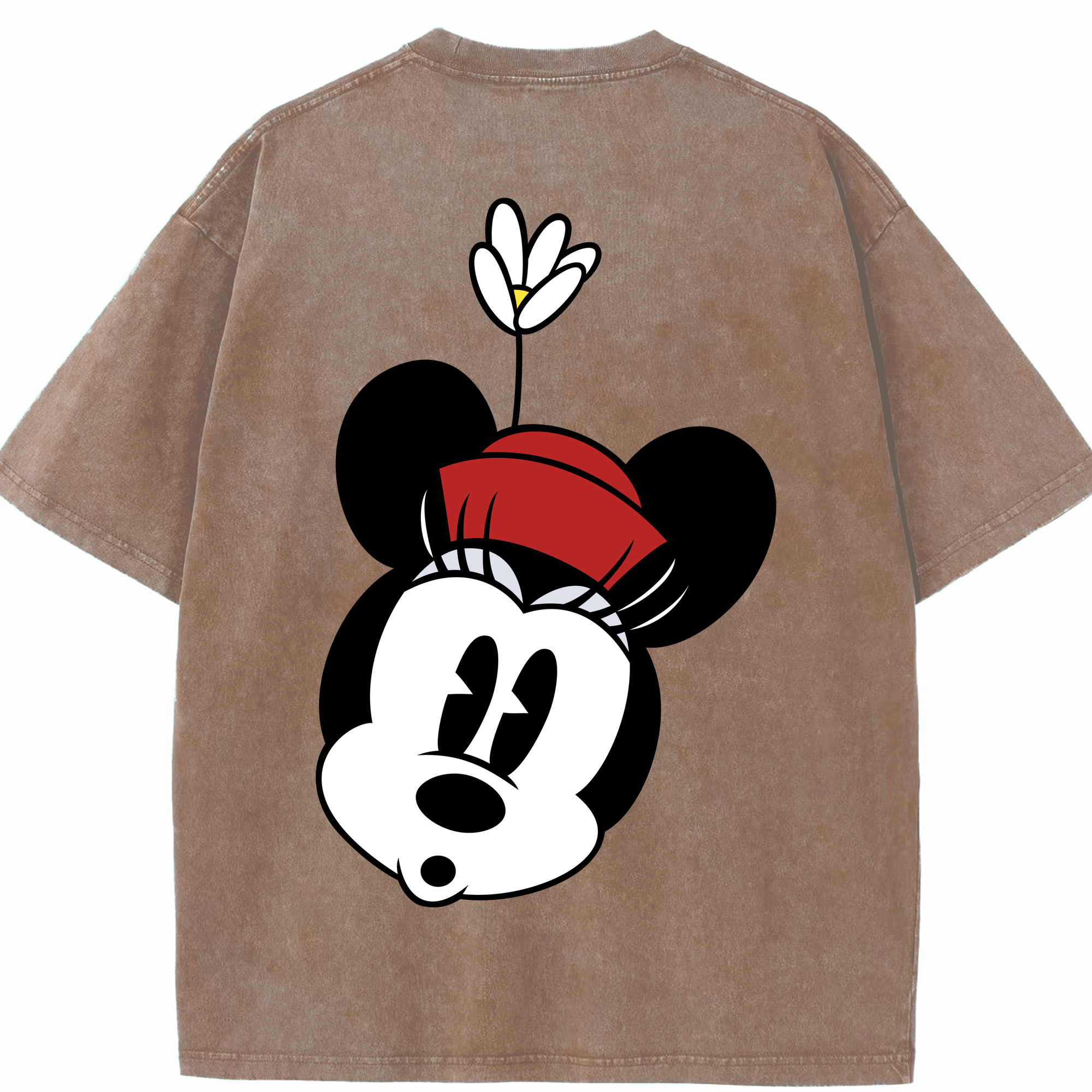 （画像用） ミッキーマウス Mickey Mouse 綿100% ヴィンテージ風 半袖Tシャツ（背面プリント）
