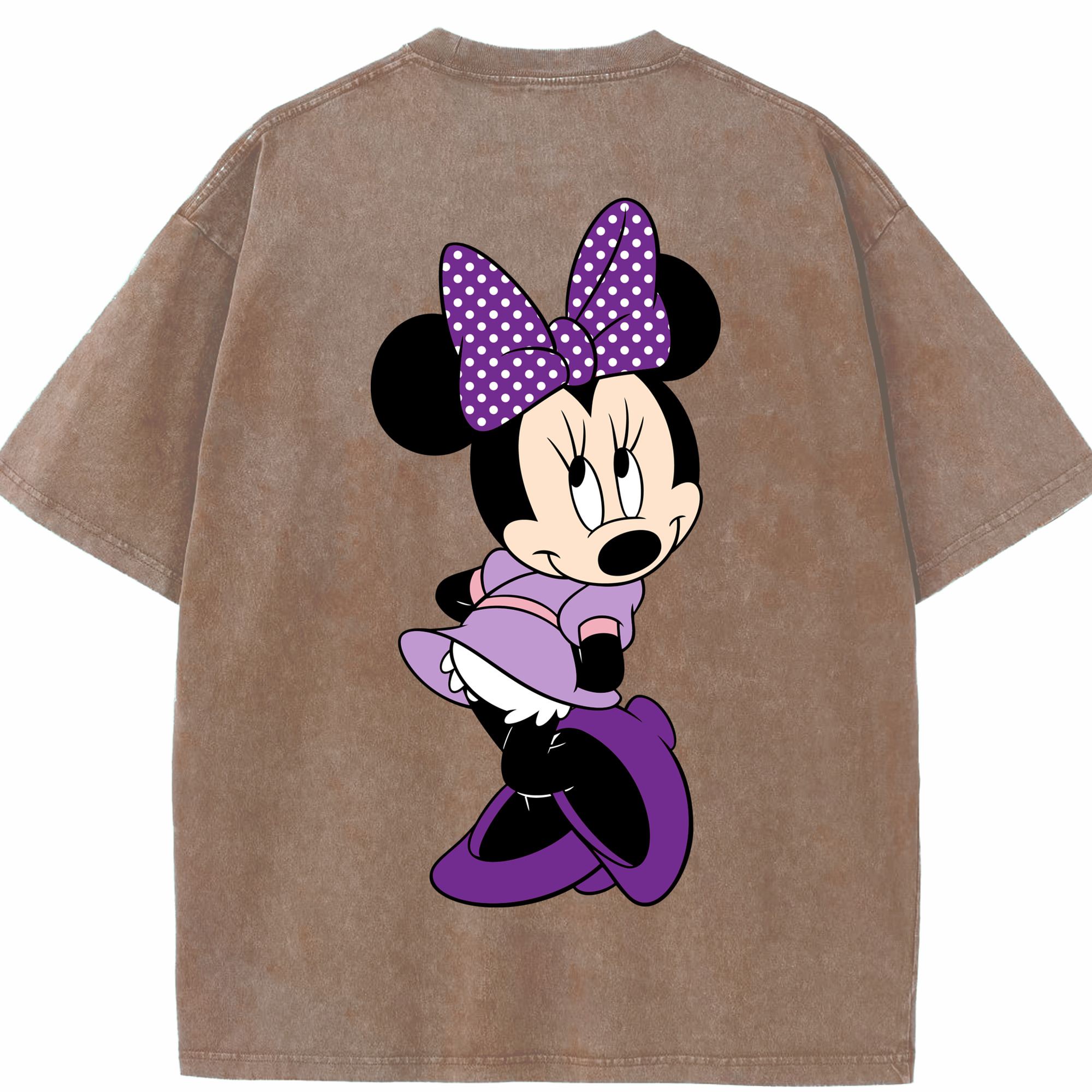 （画像用） ミッキーマウス Mickey Mouse 綿100% ヴィンテージ風 半袖Tシャツ（背面プリント）