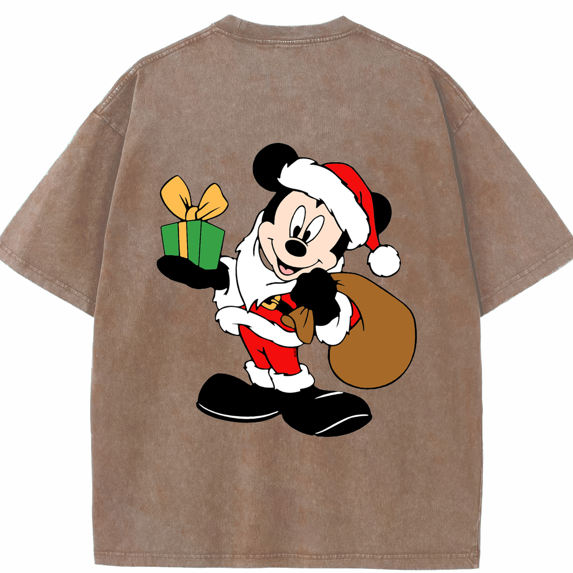 （画像用） ミッキーマウス Mickey Mouse 綿100% ヴィンテージ風 半袖Tシャツ（背面プリント）