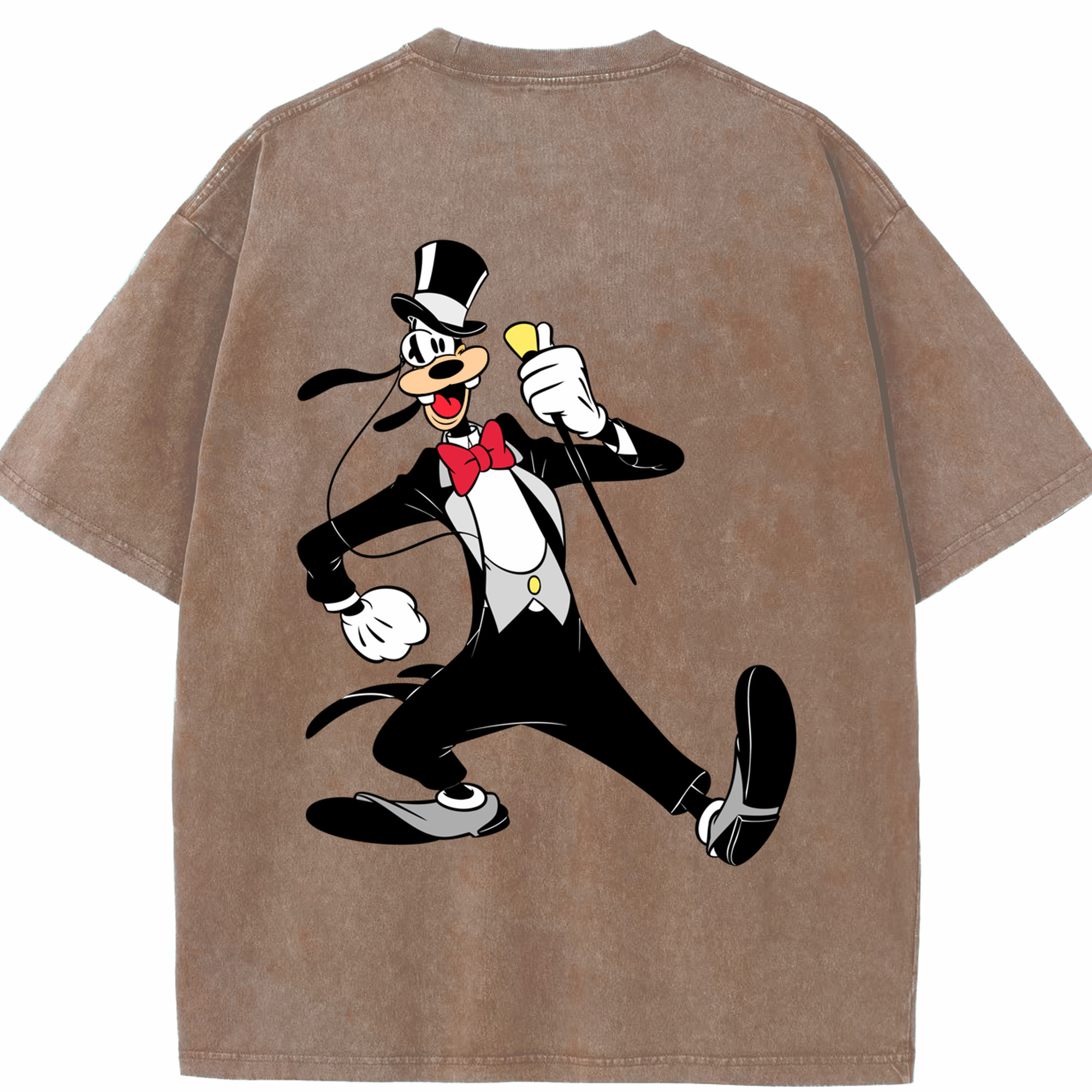 （画像用） ミッキーマウス Mickey Mouse 綿100% ヴィンテージ風 半袖Tシャツ（背面プリント）