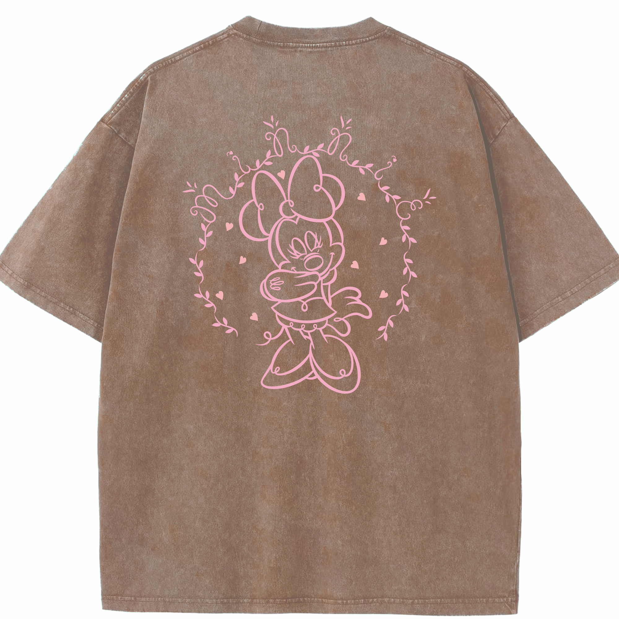 （画像用） ミッキーマウス Mickey Mouse 綿100% ヴィンテージ風 半袖Tシャツ（背面プリント）