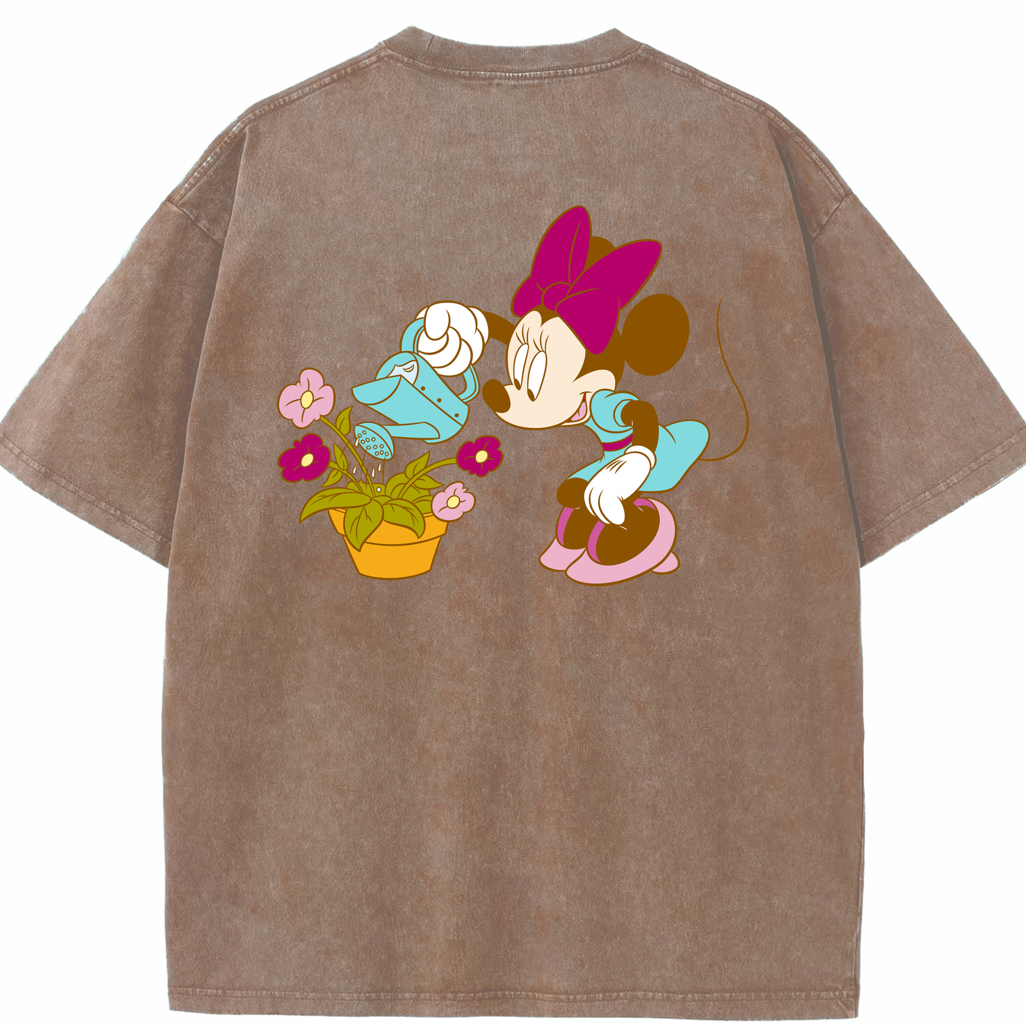 （画像用） ミッキーマウス Mickey Mouse 綿100% ヴィンテージ風 半袖Tシャツ（背面プリント）