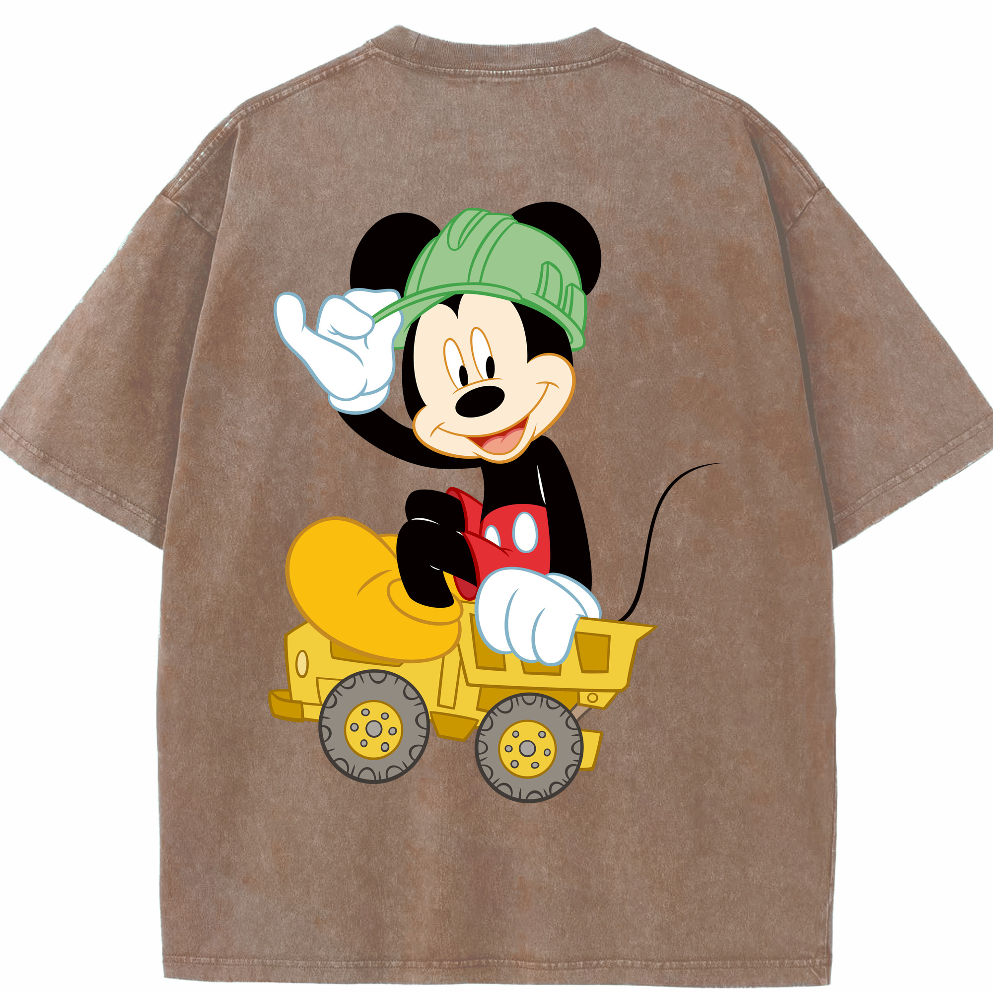 （画像用） ミッキーマウス Mickey Mouse 綿100% ヴィンテージ風 半袖Tシャツ（背面プリント）