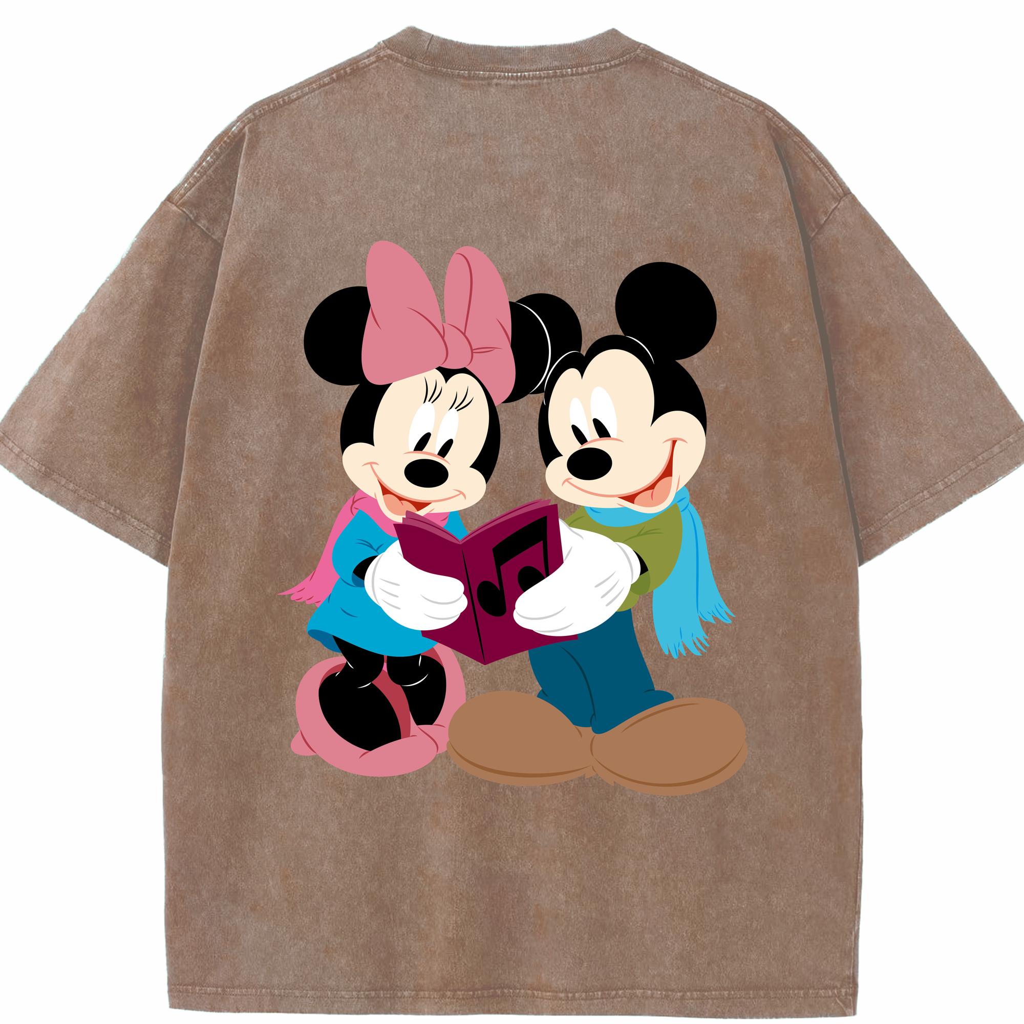 （画像用） ミッキーマウス Mickey Mouse 綿100% ヴィンテージ風 半袖Tシャツ（背面プリント）