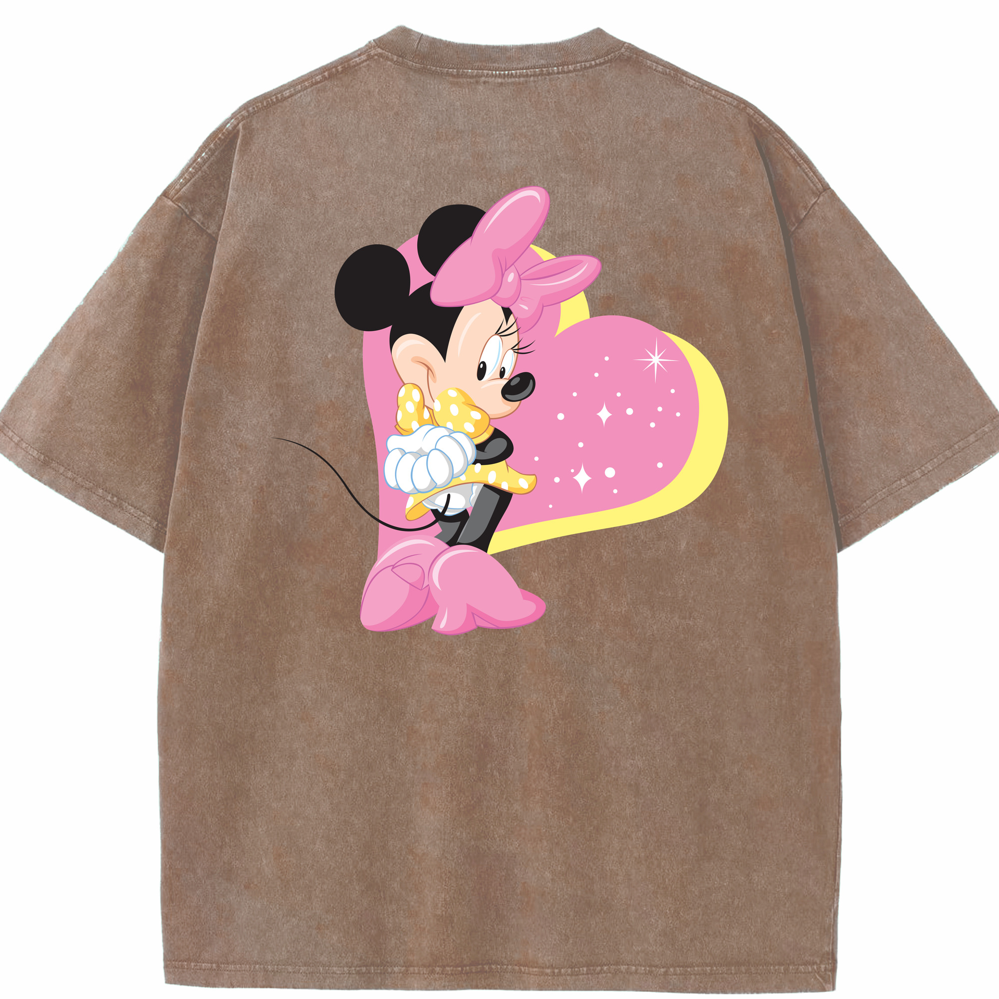 （画像用） ミッキーマウス Mickey Mouse 綿100% ヴィンテージ風 半袖Tシャツ（背面プリント）