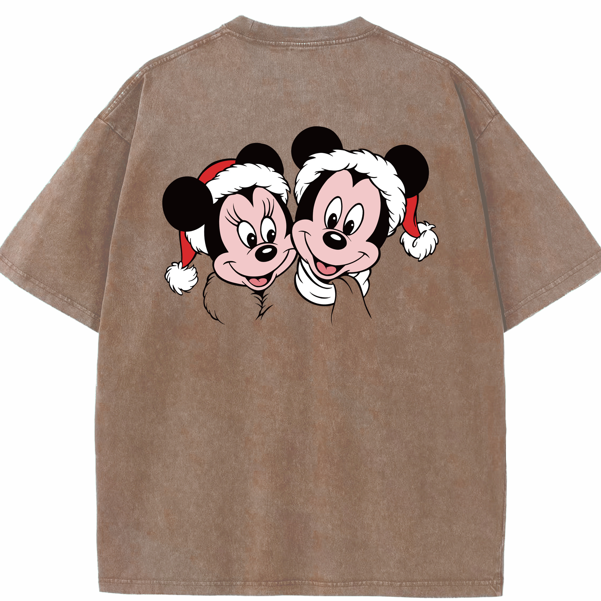 （画像用） ミッキーマウス Mickey Mouse 綿100% ヴィンテージ風 半袖Tシャツ（背面プリント）