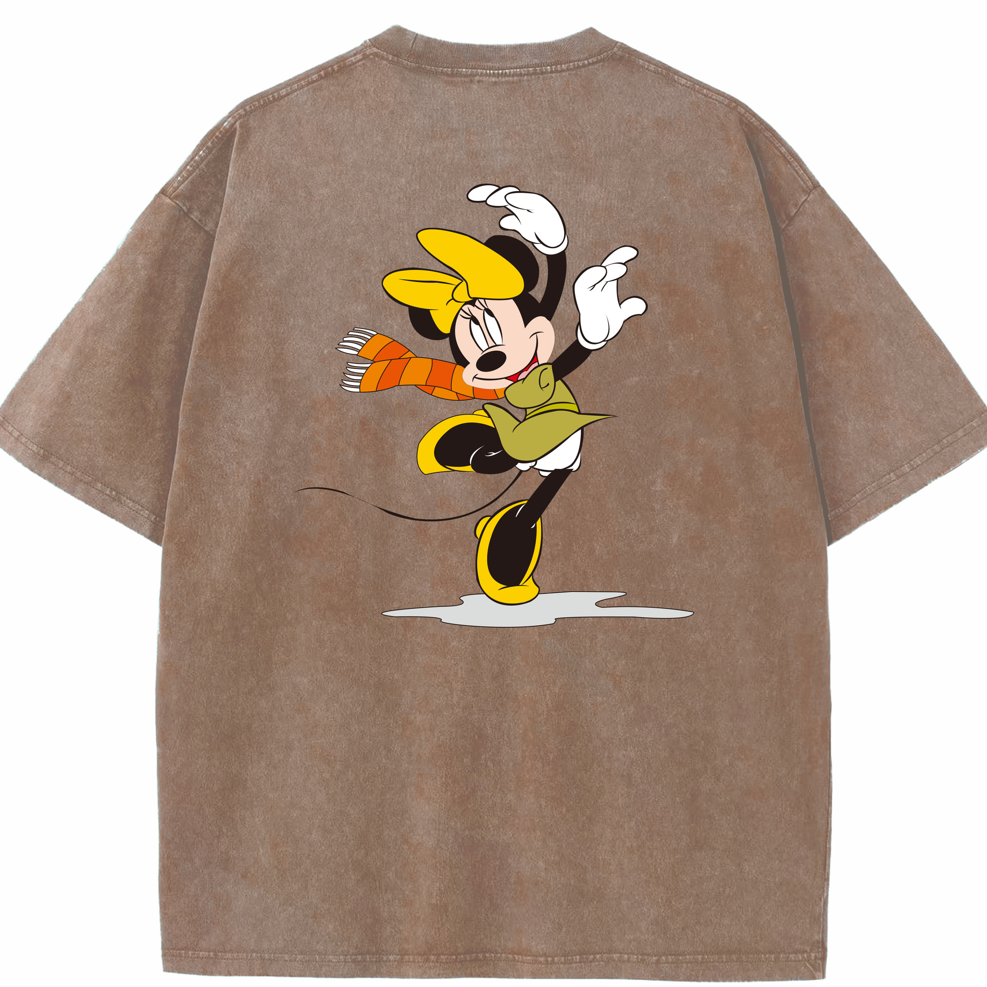 （画像用） ミッキーマウス Mickey Mouse 綿100% ヴィンテージ風 半袖Tシャツ（背面プリント）