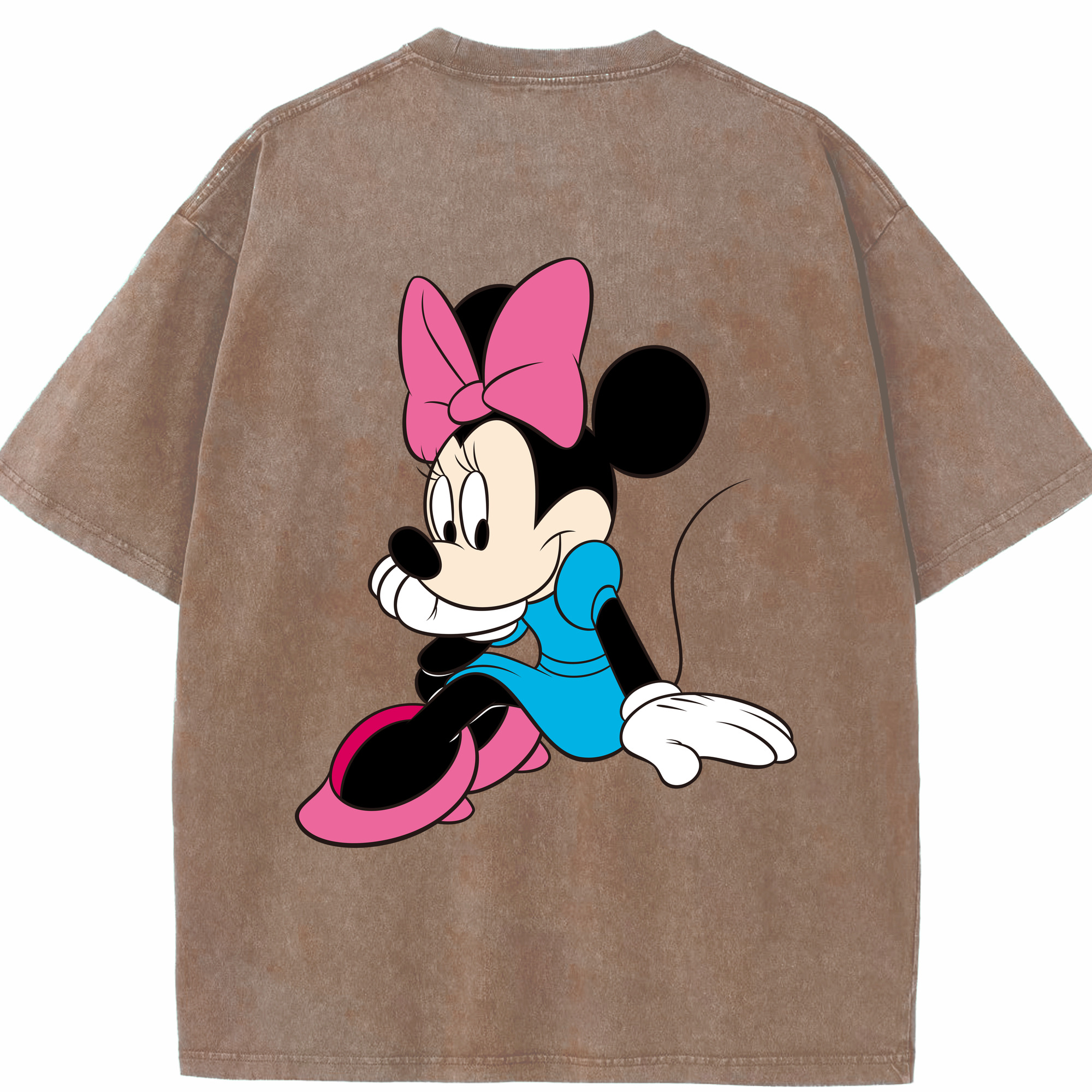 （画像用） ミッキーマウス Mickey Mouse 綿100% ヴィンテージ風 半袖Tシャツ（背面プリント）