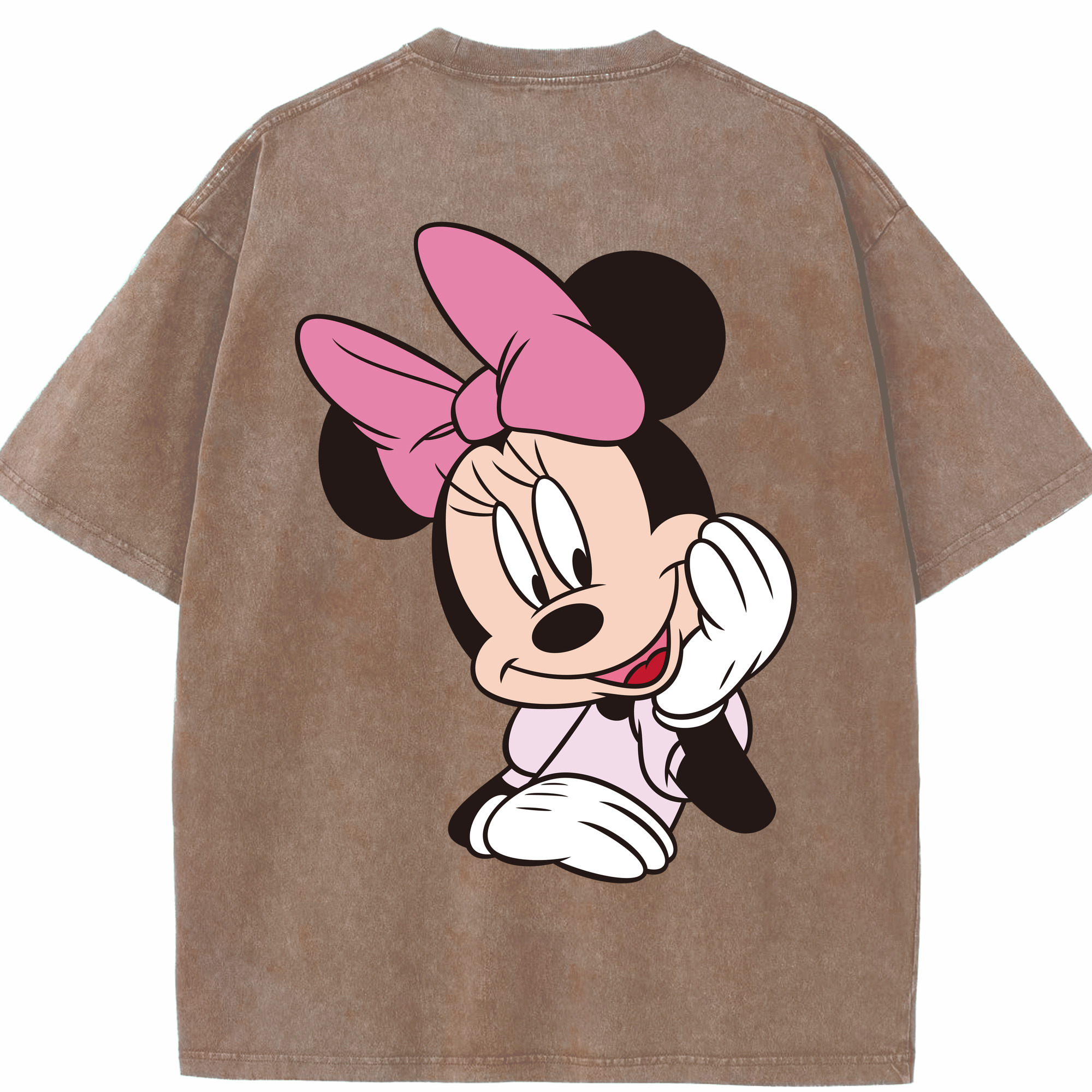（画像用） ミッキーマウス Mickey Mouse 綿100% ヴィンテージ風 半袖Tシャツ（背面プリント）