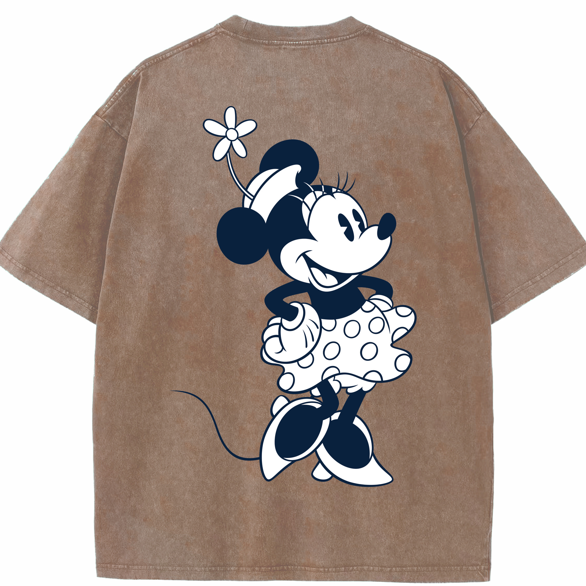 （画像用） ミッキーマウス Mickey Mouse 綿100% ヴィンテージ風 半袖Tシャツ（背面プリント）