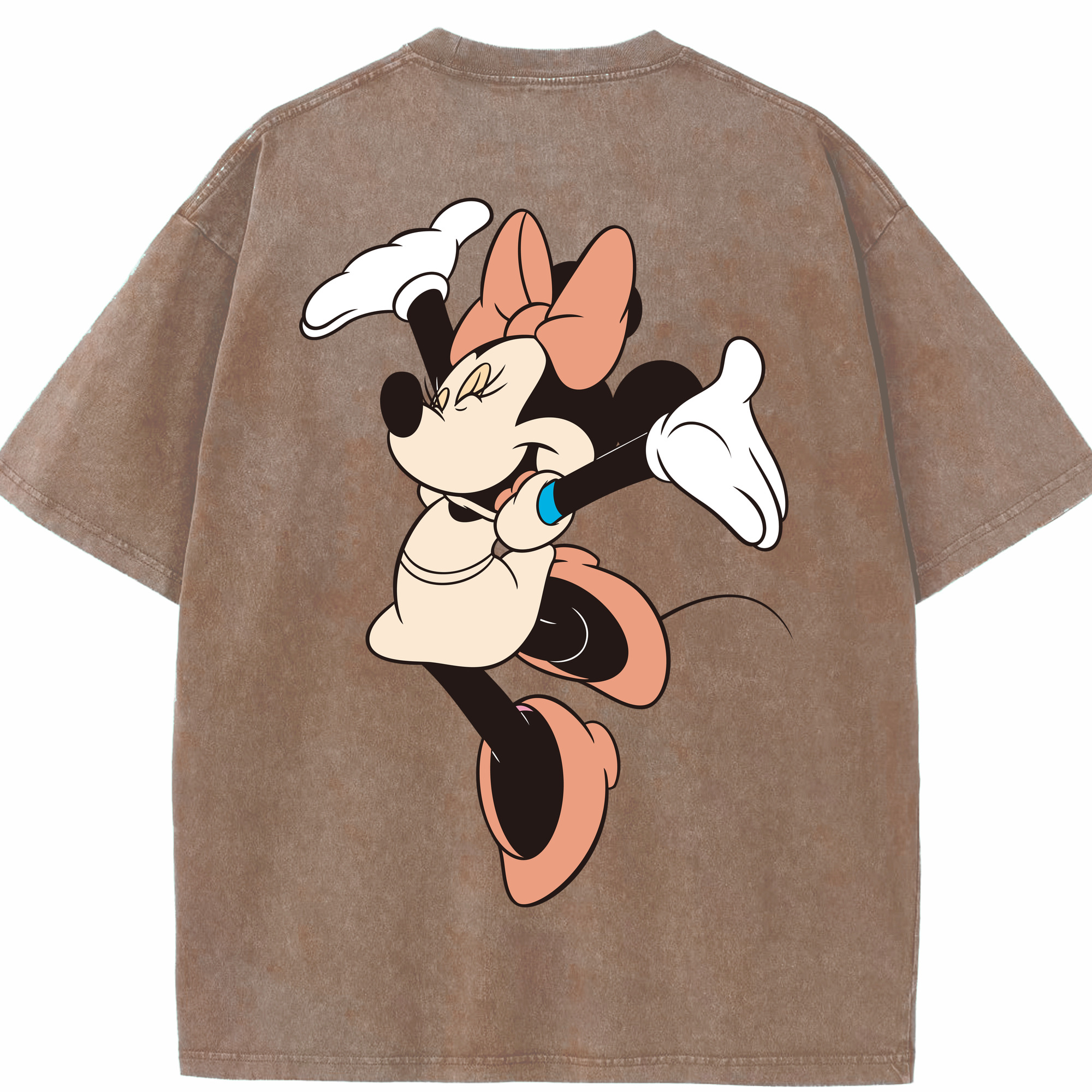 （画像用） ミッキーマウス Mickey Mouse 綿100% ヴィンテージ風 半袖Tシャツ（背面プリント）