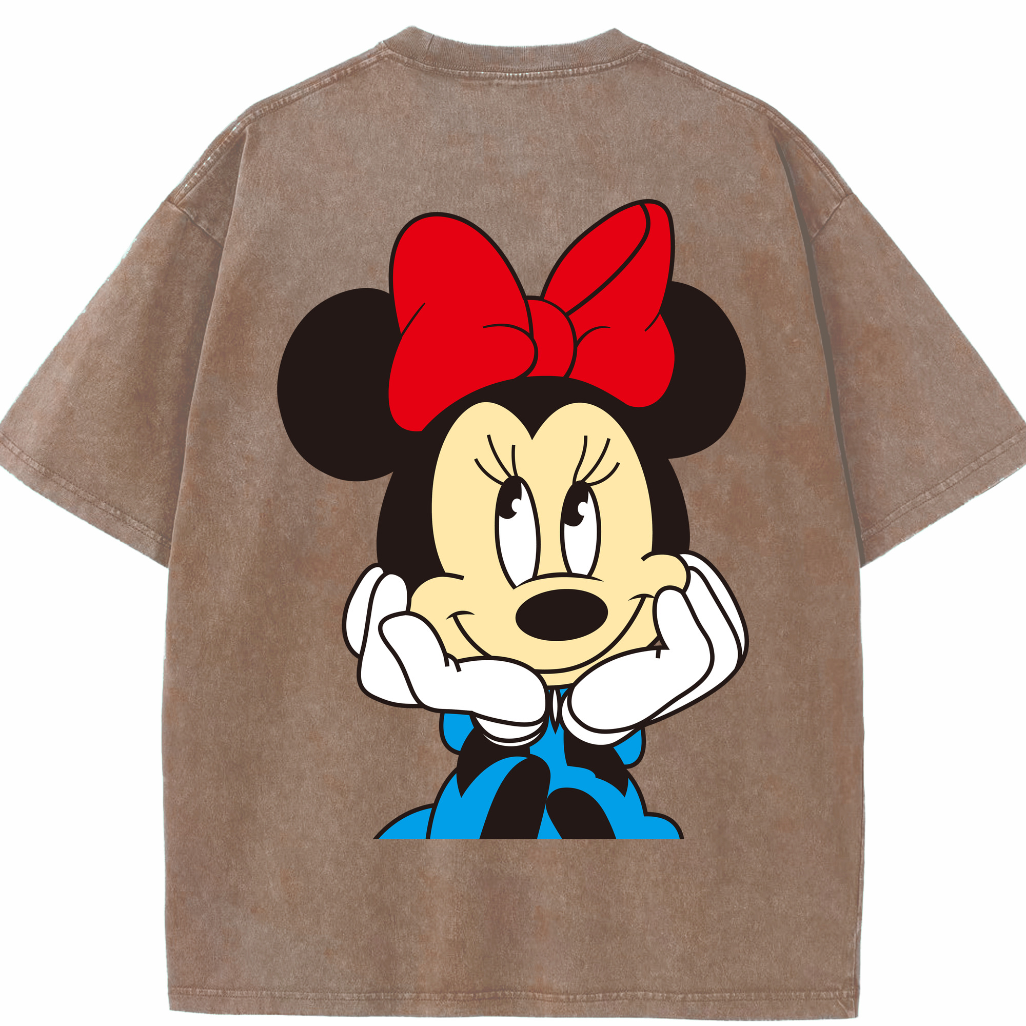 （画像用） ミッキーマウス Mickey Mouse 綿100% ヴィンテージ風 半袖Tシャツ（背面プリント）