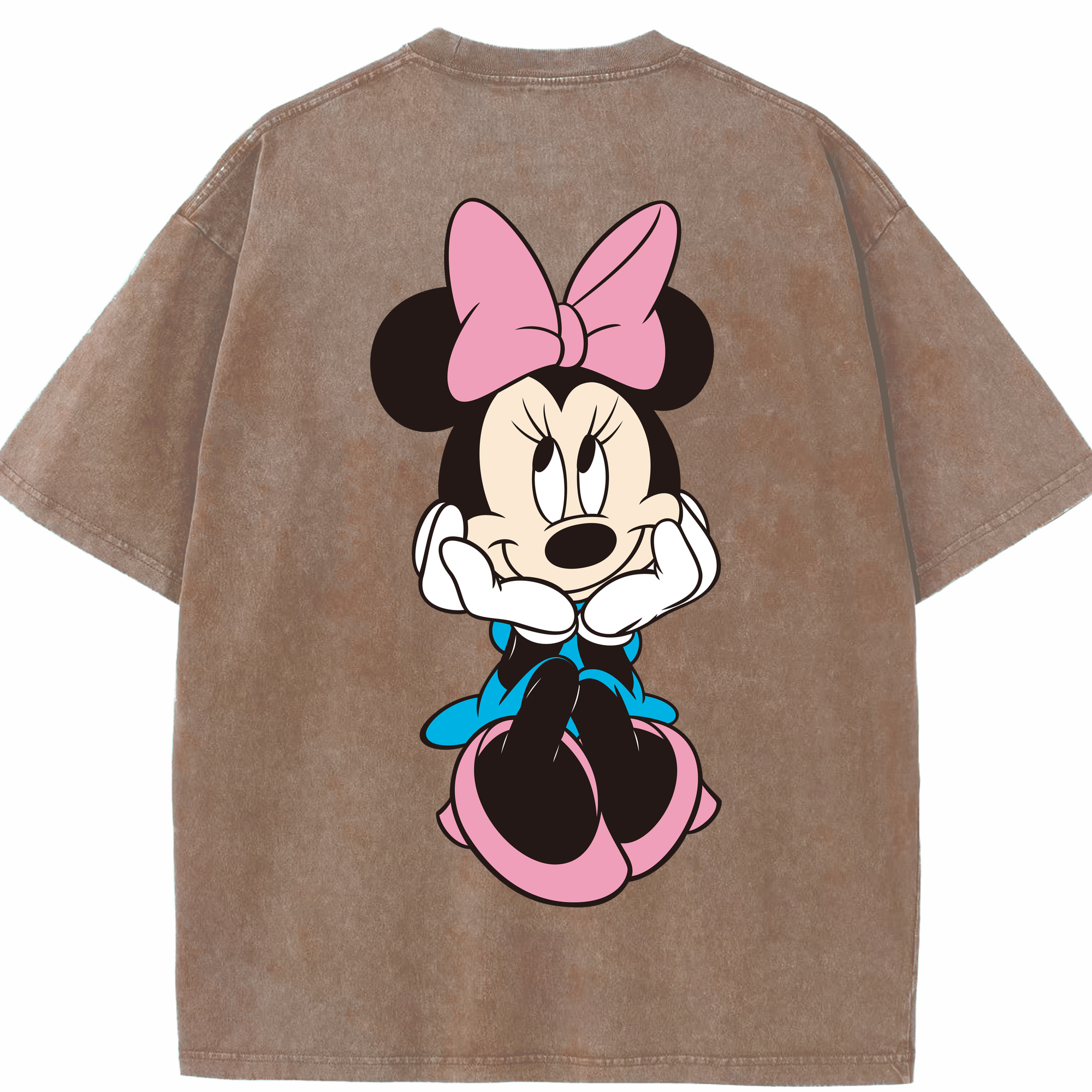 （画像用） ミッキーマウス Mickey Mouse 綿100% ヴィンテージ風 半袖Tシャツ（背面プリント）
