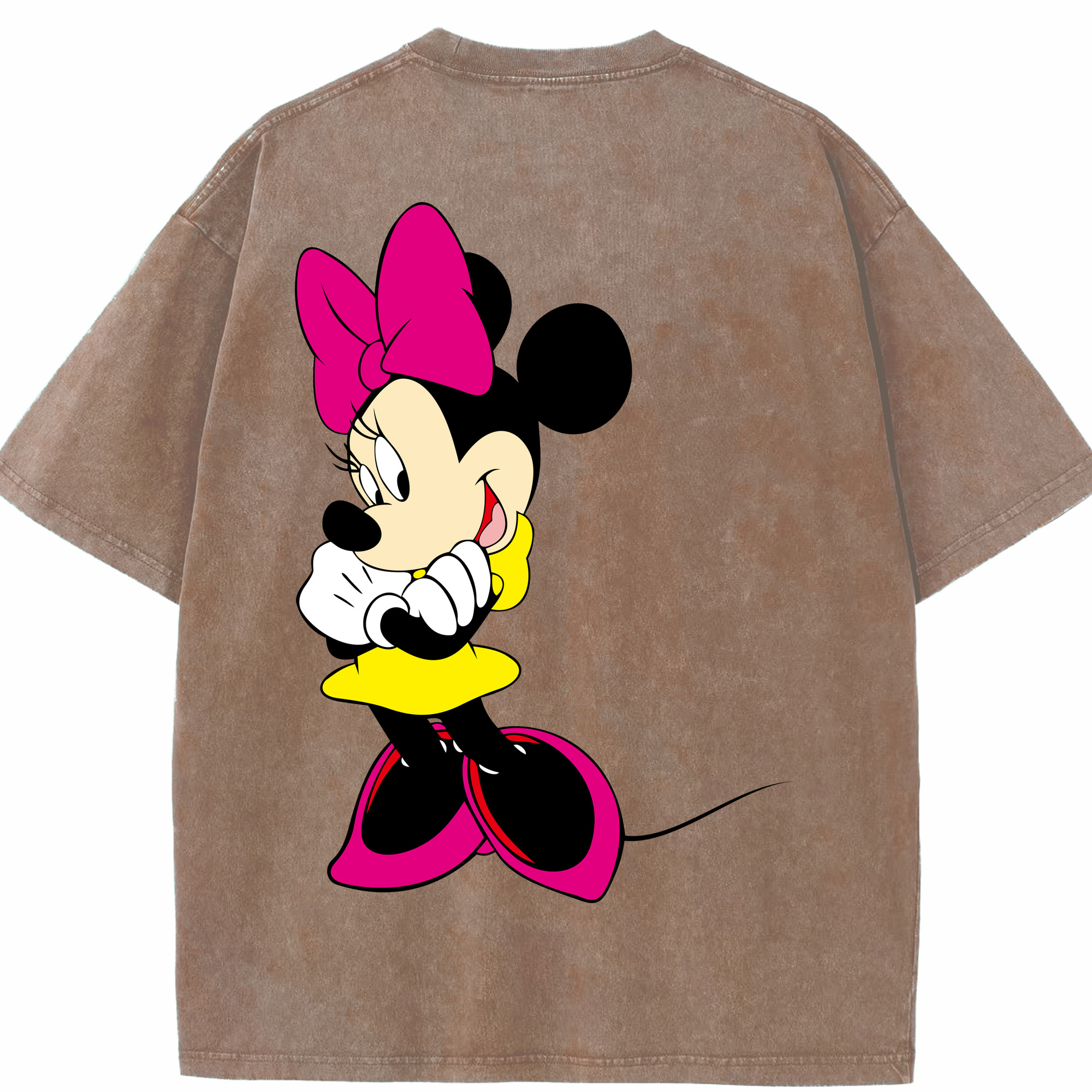 （画像用） ミッキーマウス Mickey Mouse 綿100% ヴィンテージ風 半袖Tシャツ（背面プリント）